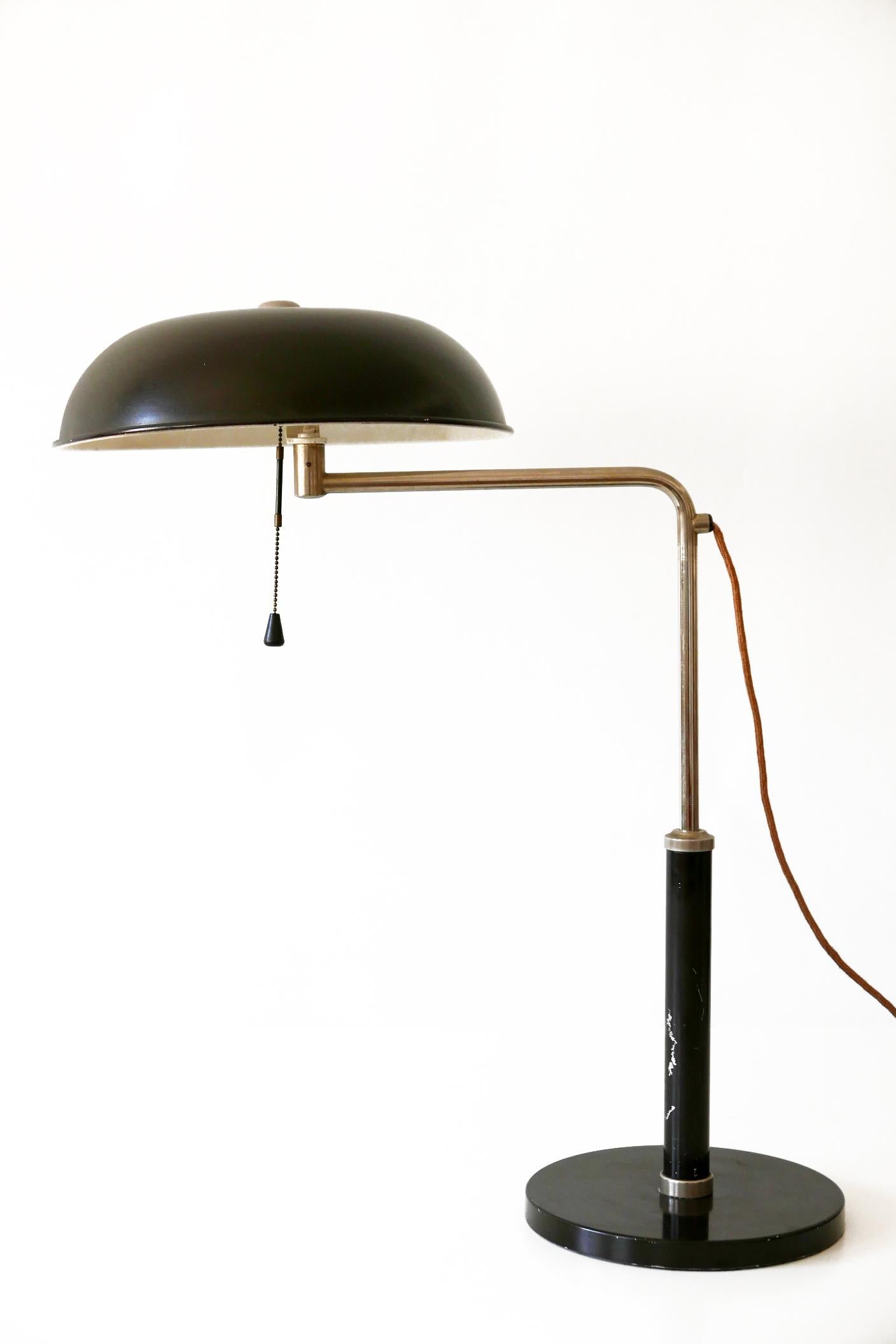 Articulated Bauhaus Table Lamp Quick 1500 by Alfred Müller for Amba, 1930s 4