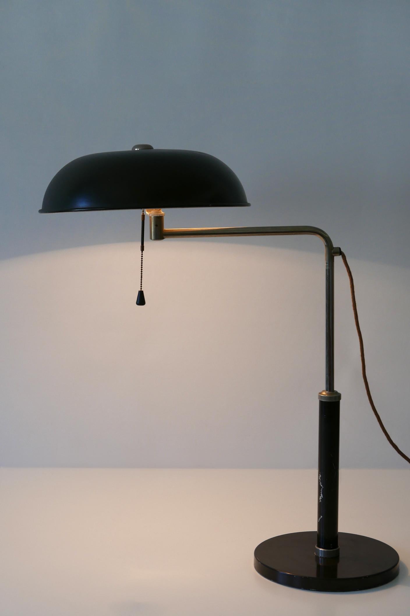 Articulated Bauhaus Table Lamp Quick 1500 by Alfred Müller for Amba, 1930s 5