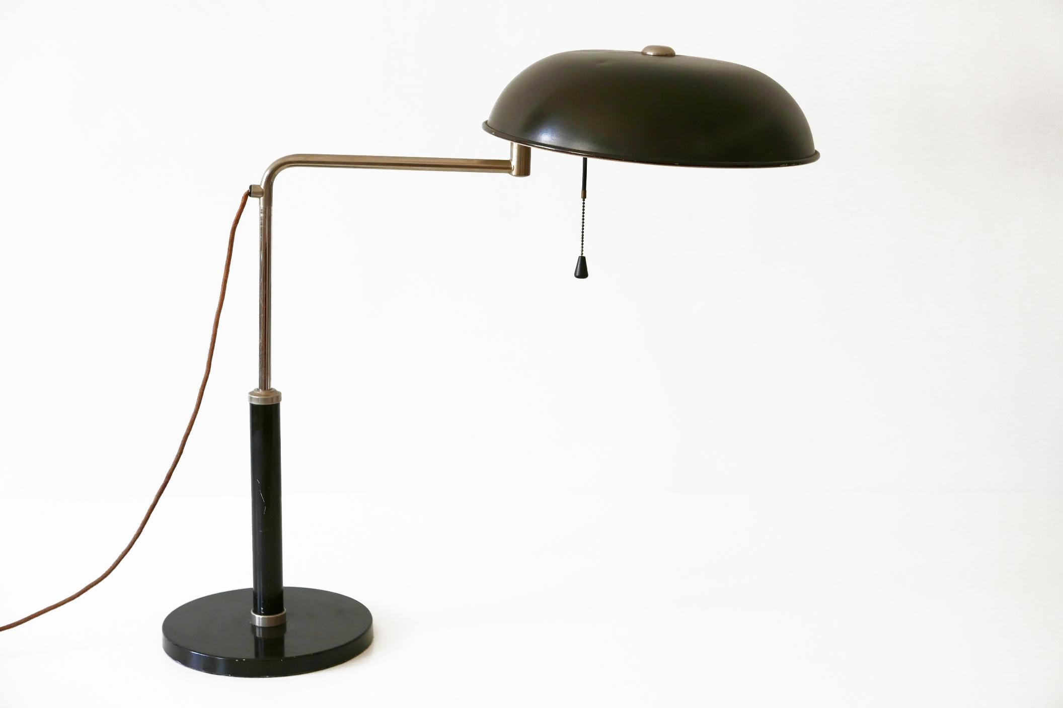 Articulated Bauhaus Table Lamp Quick 1500 by Alfred Müller for Amba, 1930s 6