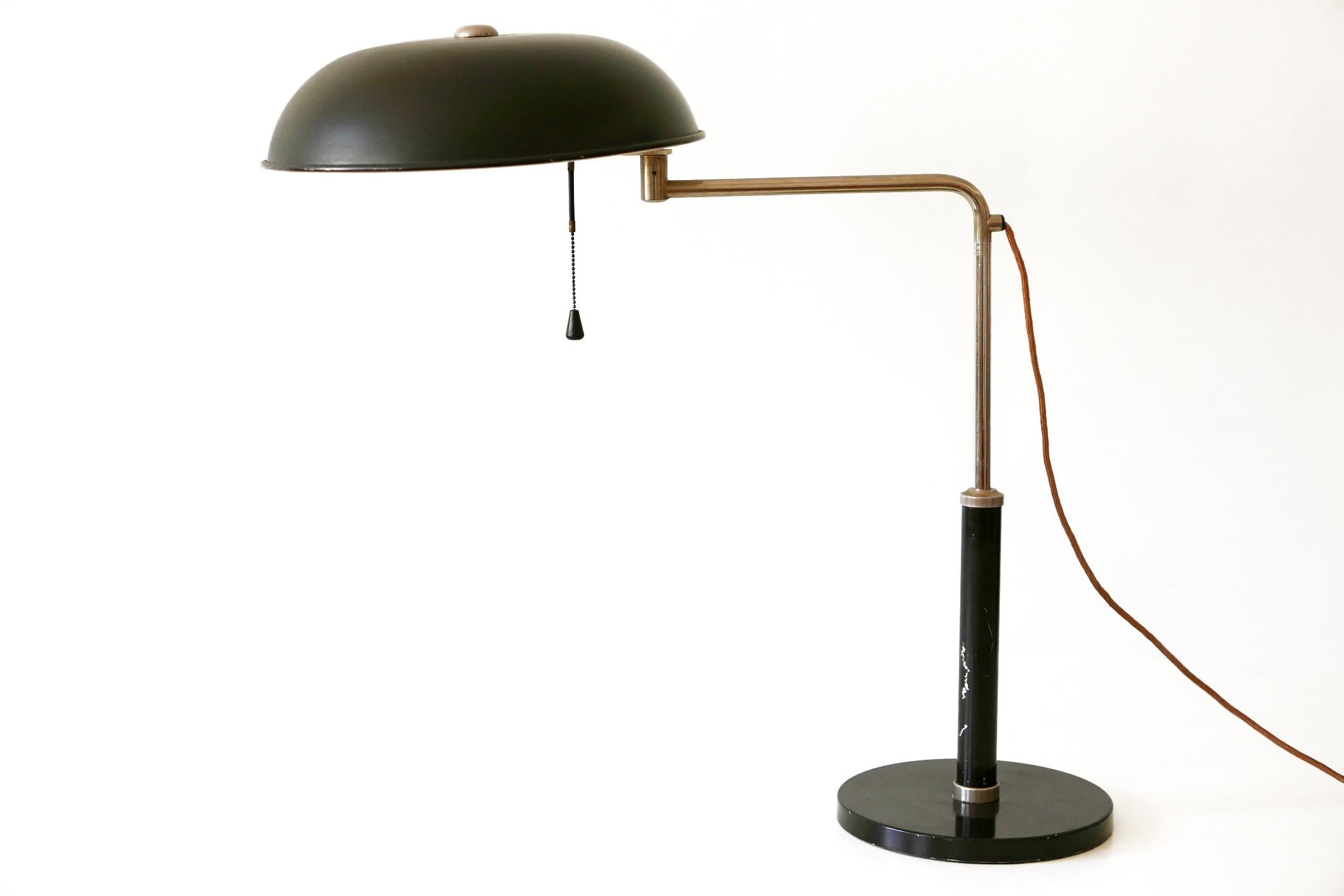 Articulated Bauhaus Table Lamp Quick 1500 by Alfred Müller for Amba, 1930s 8