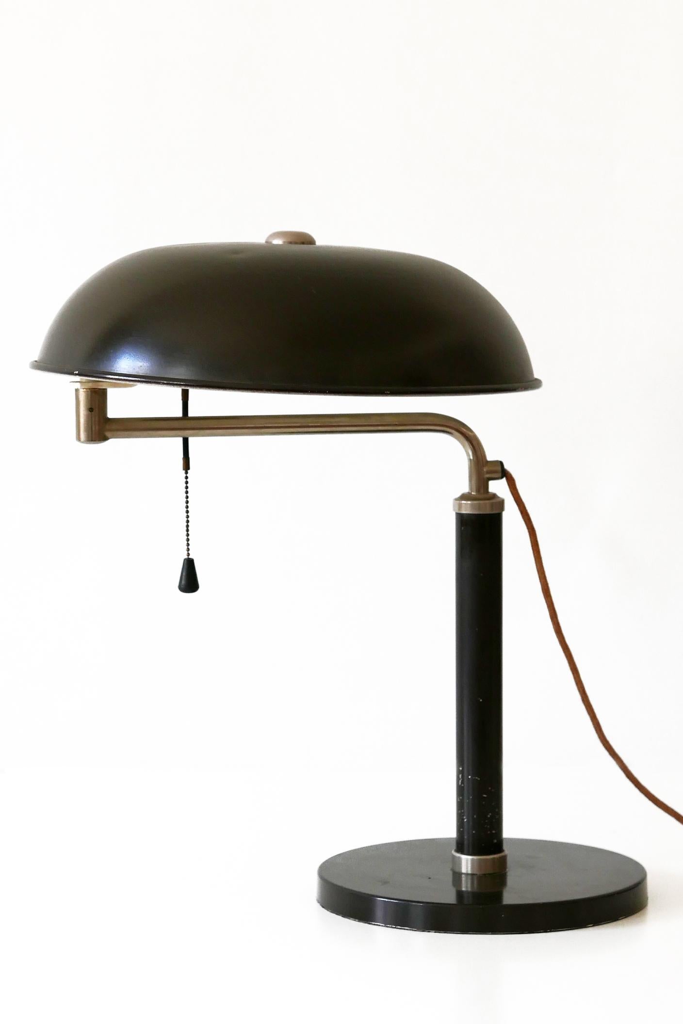 Swiss Articulated Bauhaus Table Lamp Quick 1500 by Alfred Müller for Amba, 1930s