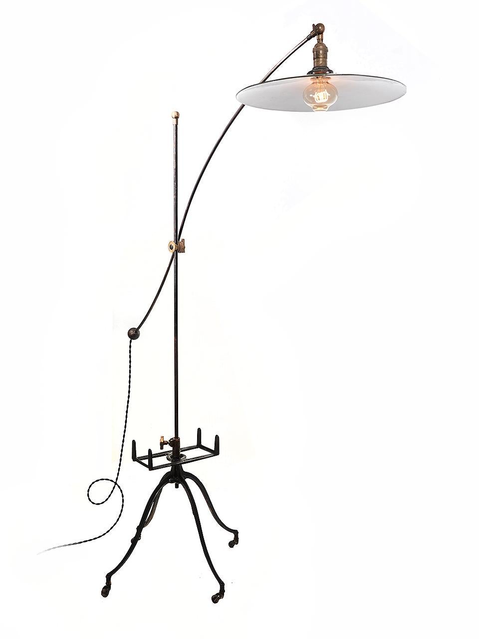 Industrial Articulated Book Rack Floor Lamp