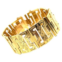 Articulated Bracelet Moorish Style with Shutters Yellow Gold