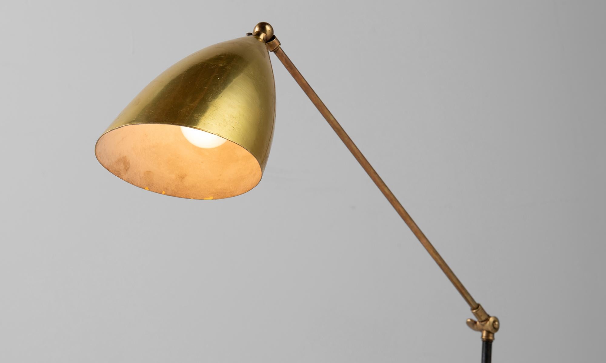 Italian Articulated Brass Desk Lamp