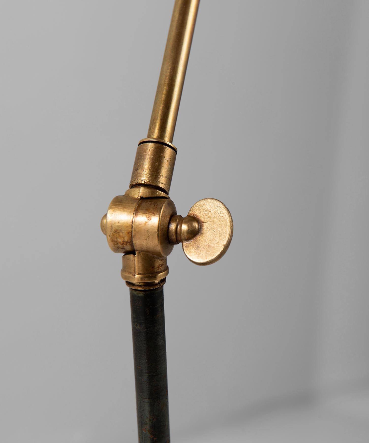 Ebonized Articulated Brass Desk Lamp