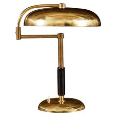 Articulated Brass Desk Lamp of Large Scale