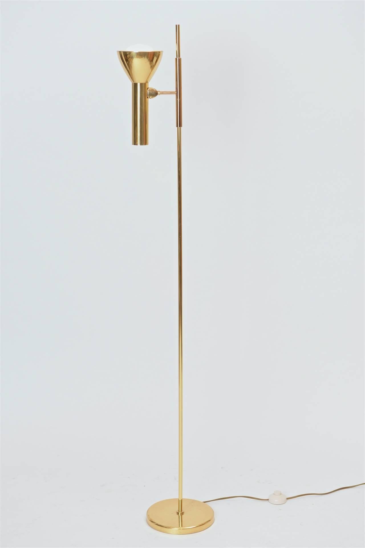 Mid-Century Modern Articulated Brass Floor Lamp