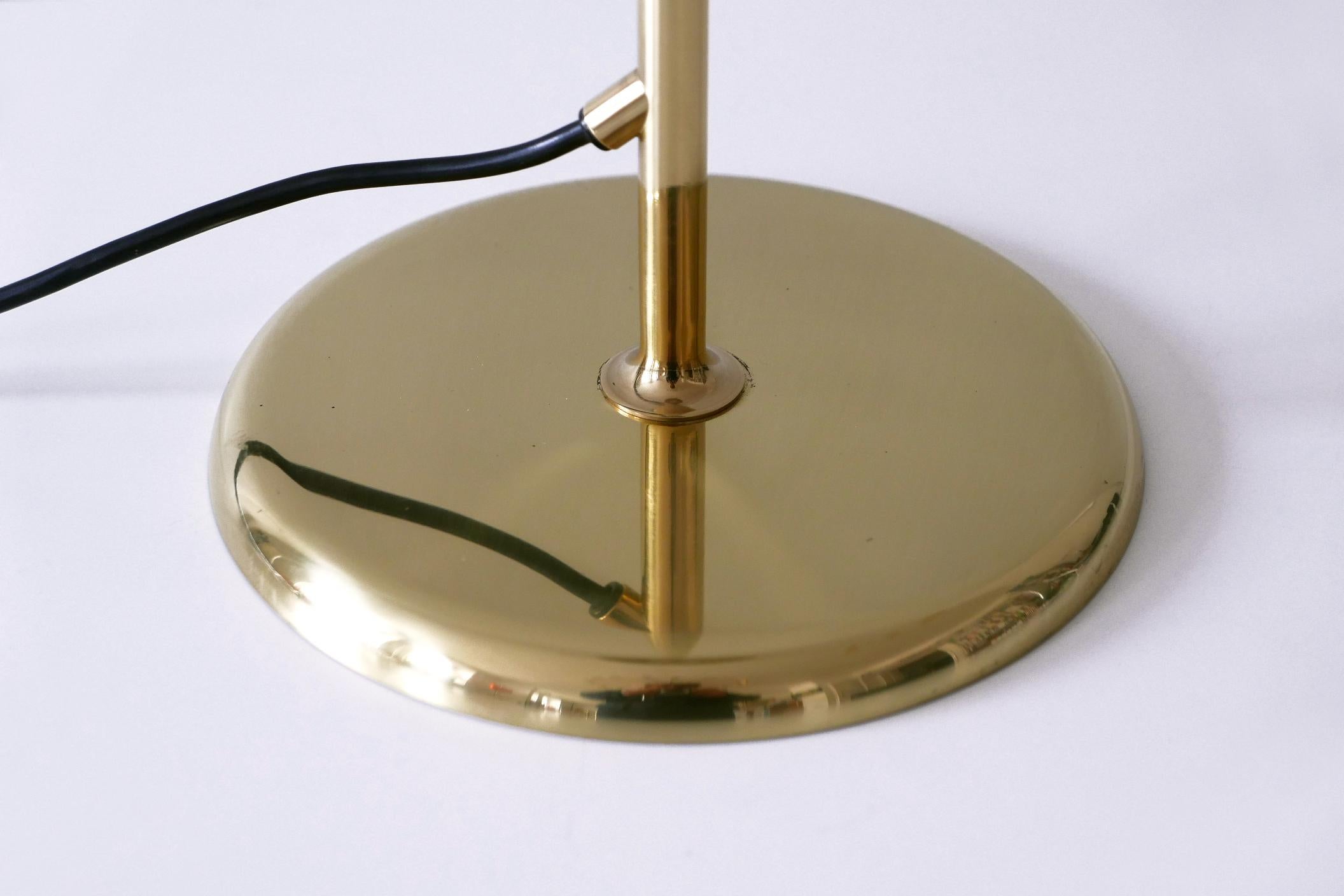 Articulated Brass Floor Lamp or Reading Light by Florian Schulz 1980s Germany 13