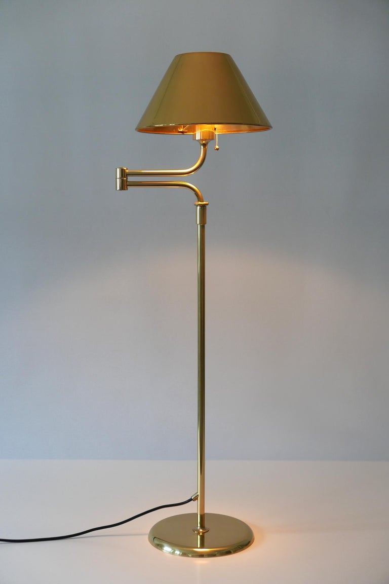 Articulated Brass Floor Lamp or Reading Light by Florian ...