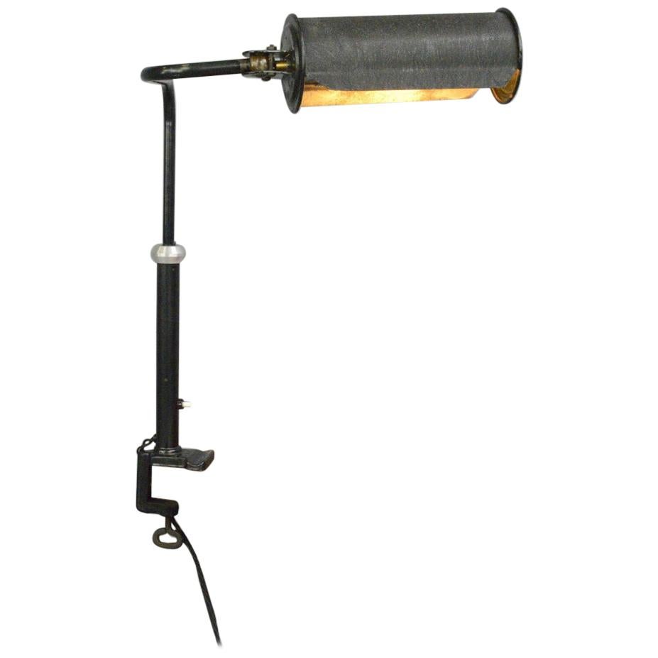Articulated Clamp on Library Lamp, circa 1930s