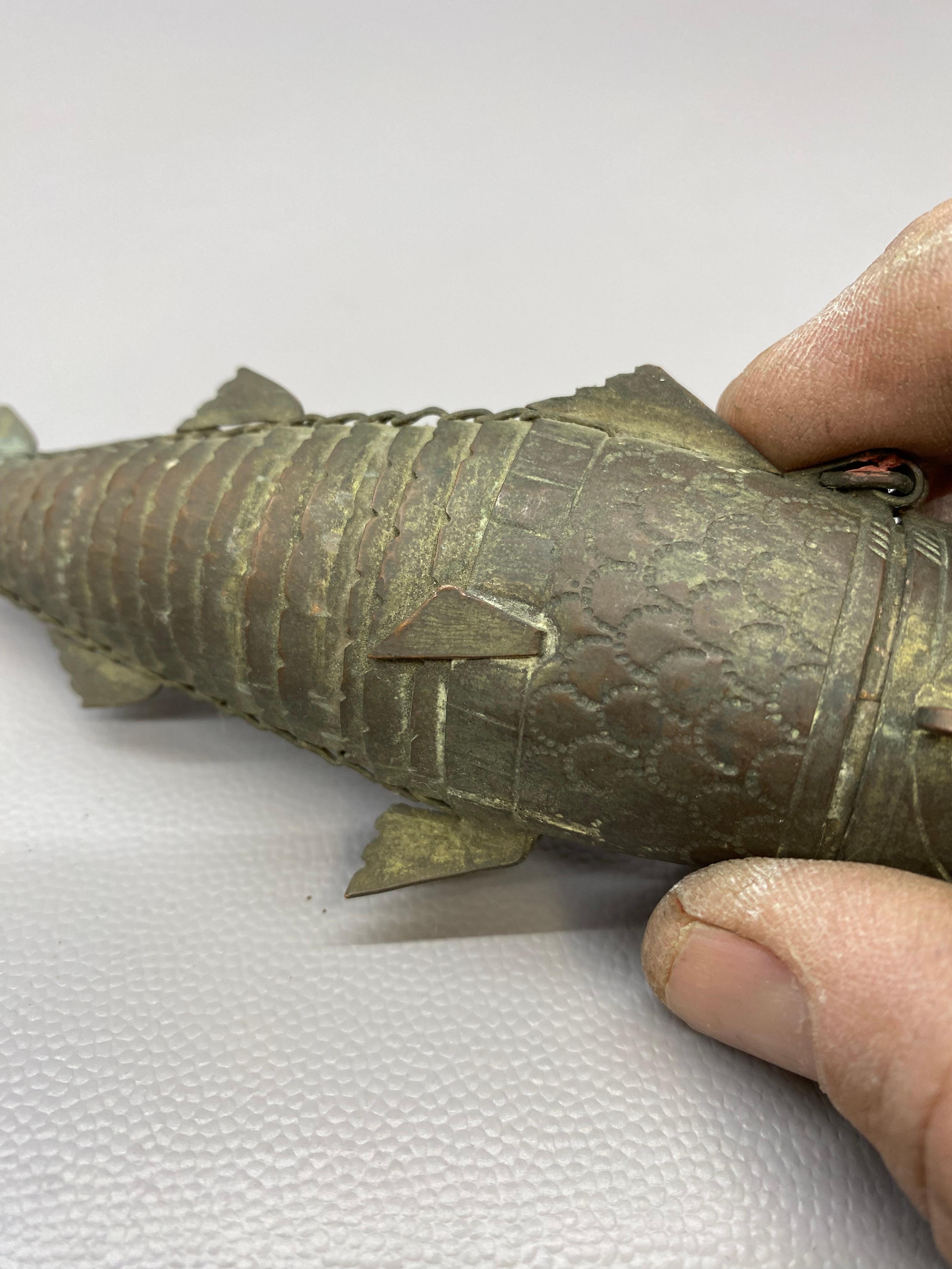 Articulated Copper Fish Besamin Spice Box 5