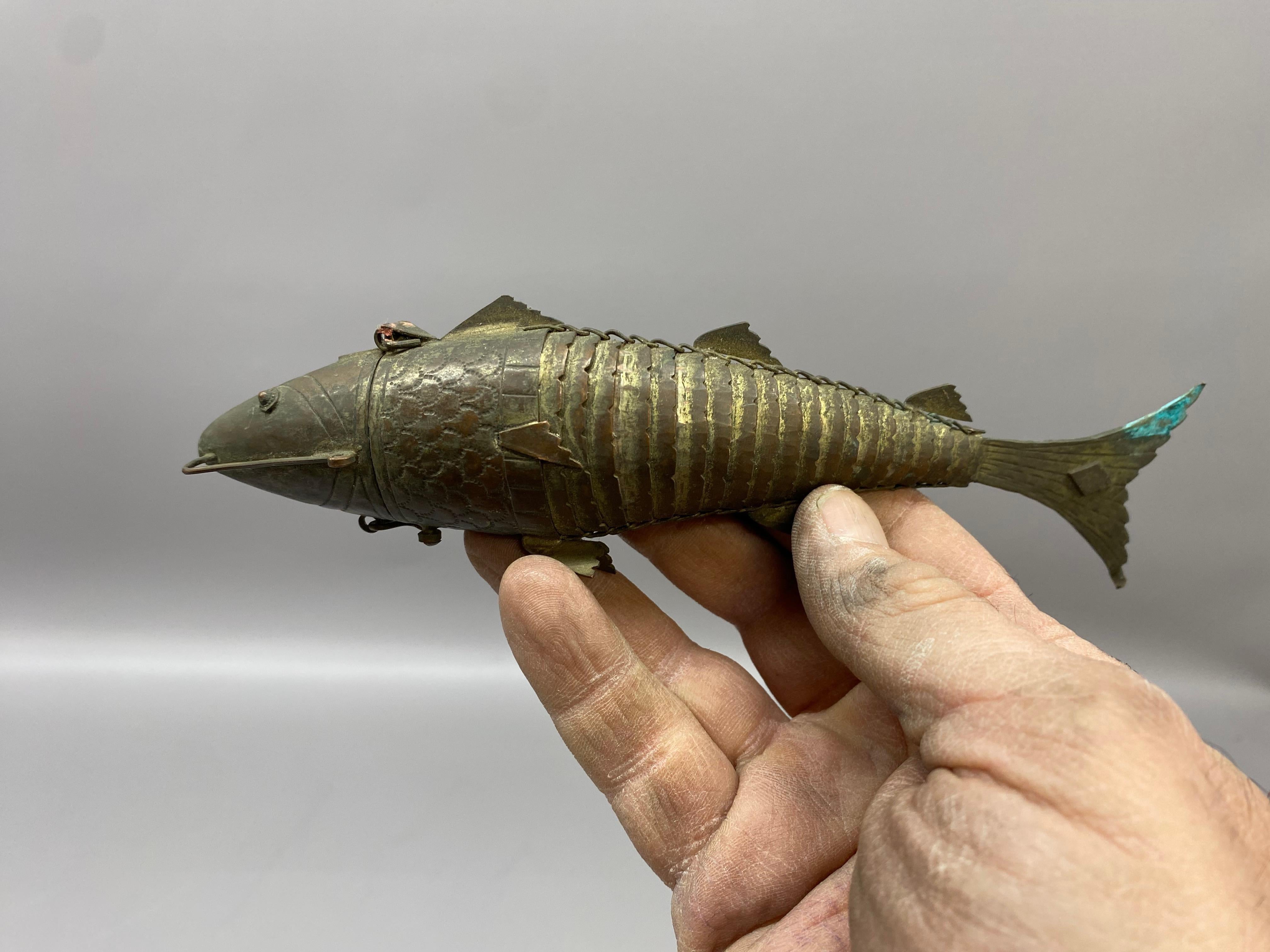 Articulated Copper Fish Besamin Spice Box 1