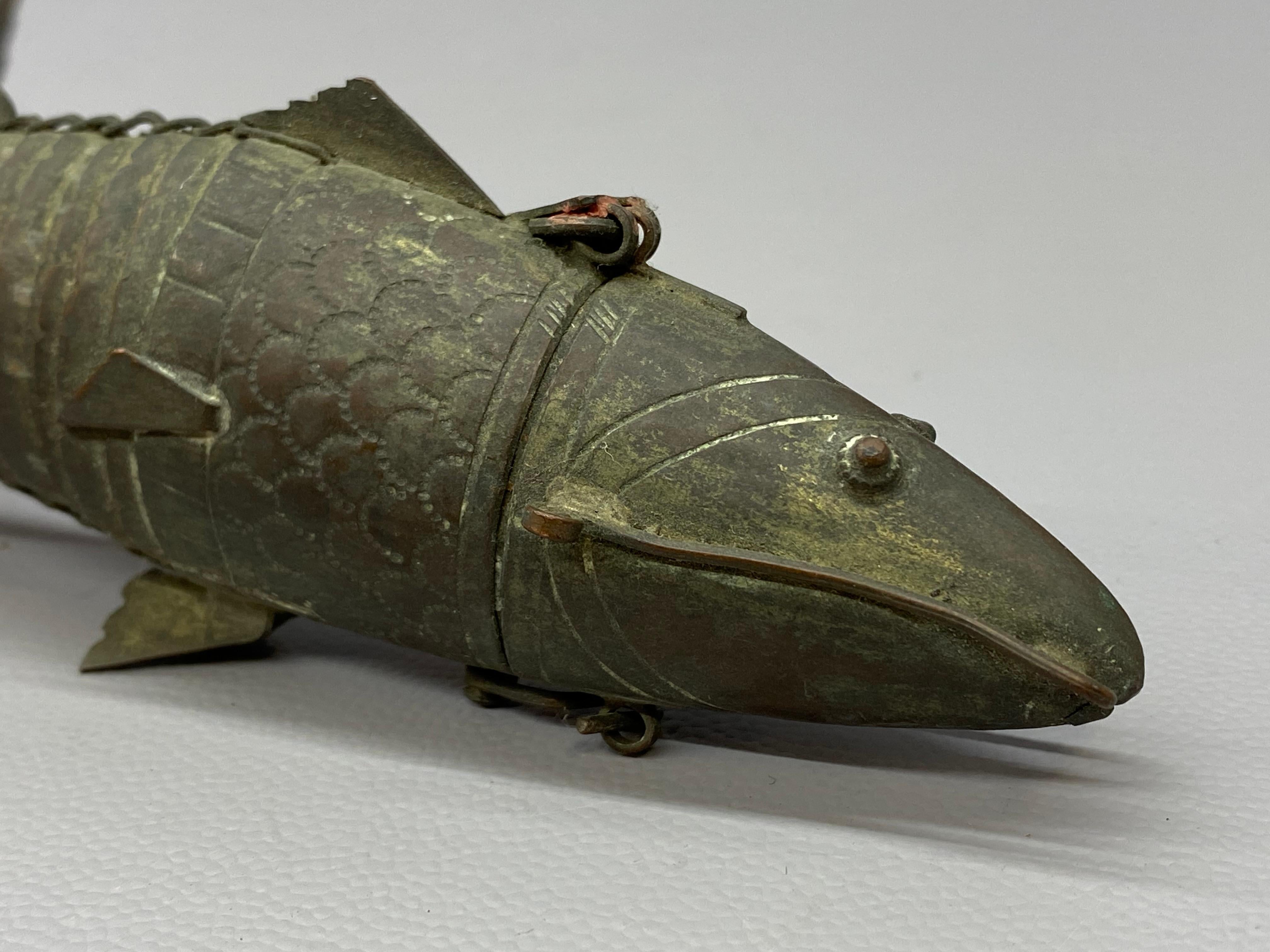 Articulated Copper Fish Besamin Spice Box 2