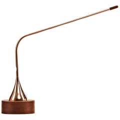 Modern, Articulated, Copper & Walnut Timber, Mortar & Pestle Table & Desk Lamp