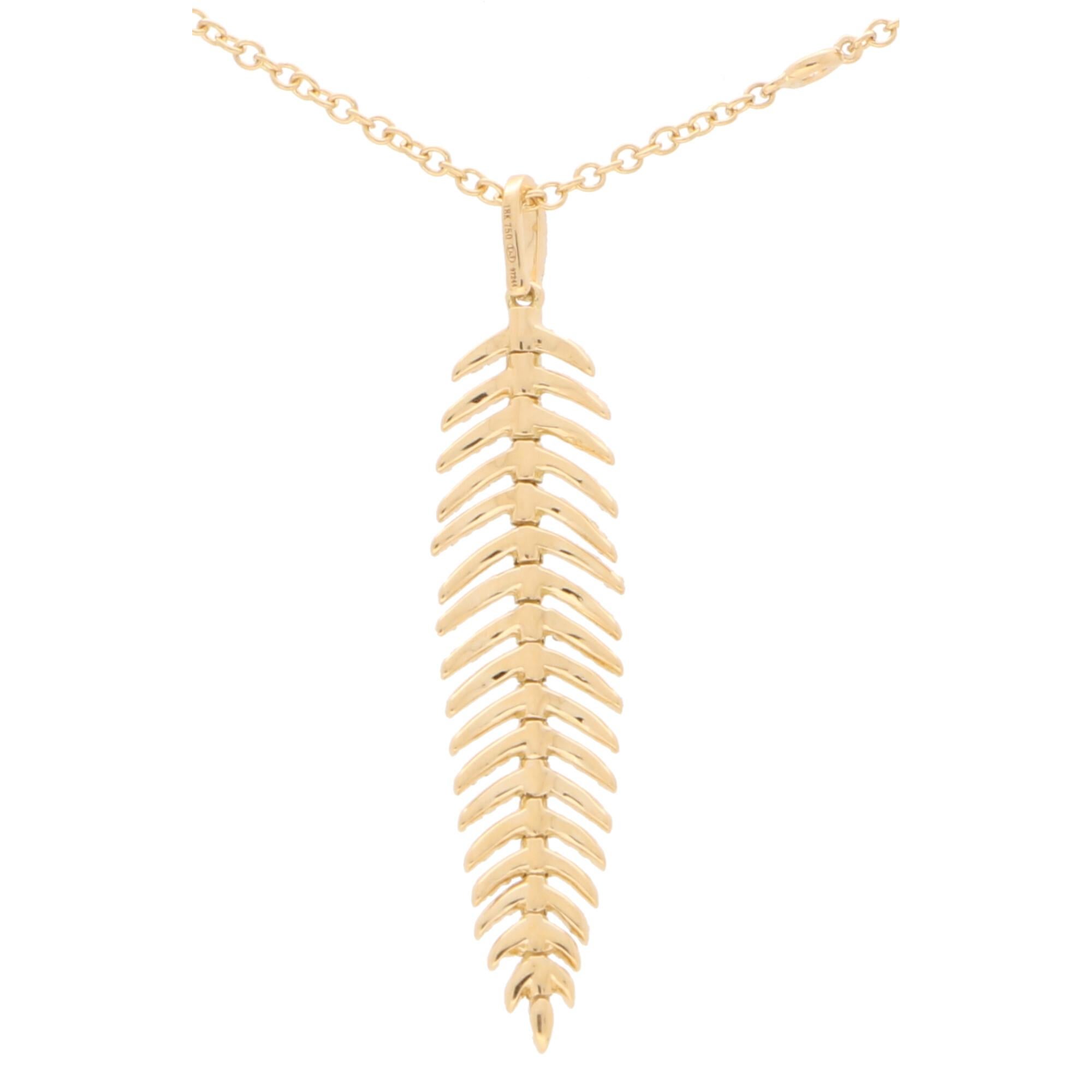 rose gold feather necklace