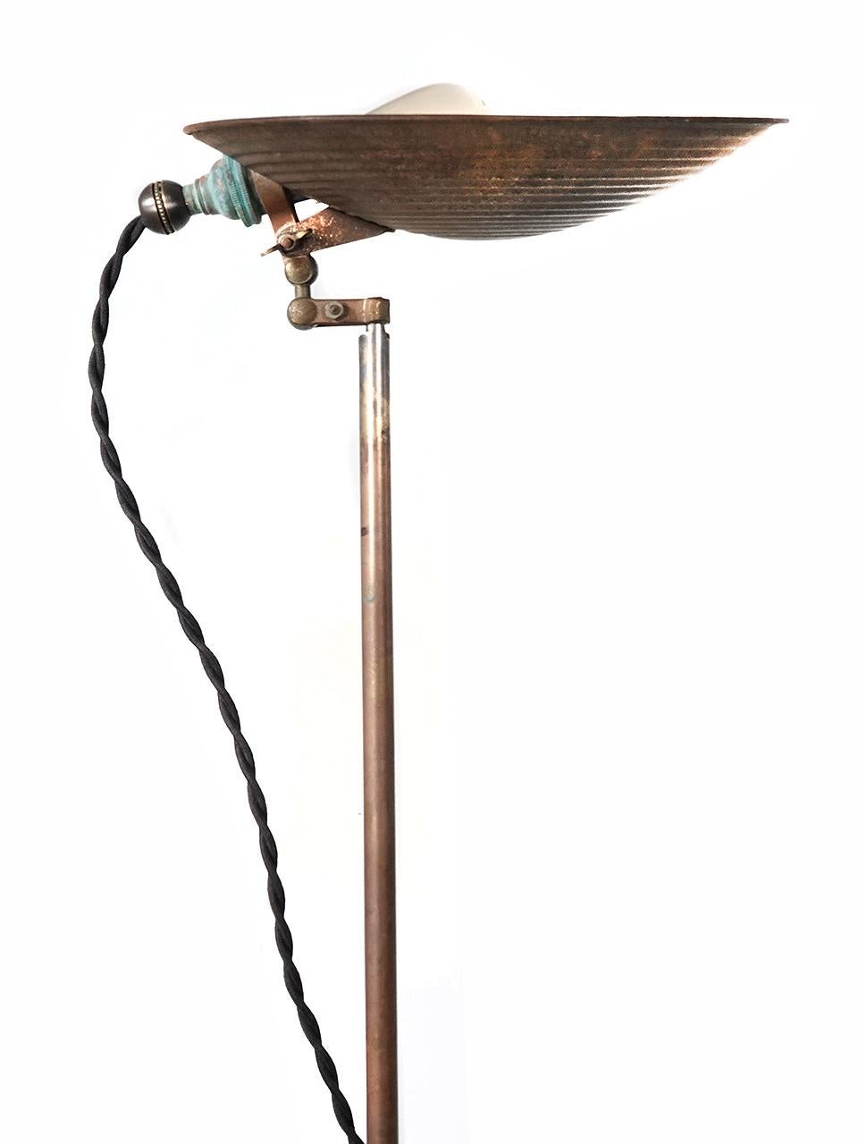 American Articulated Dish Floor Lamp