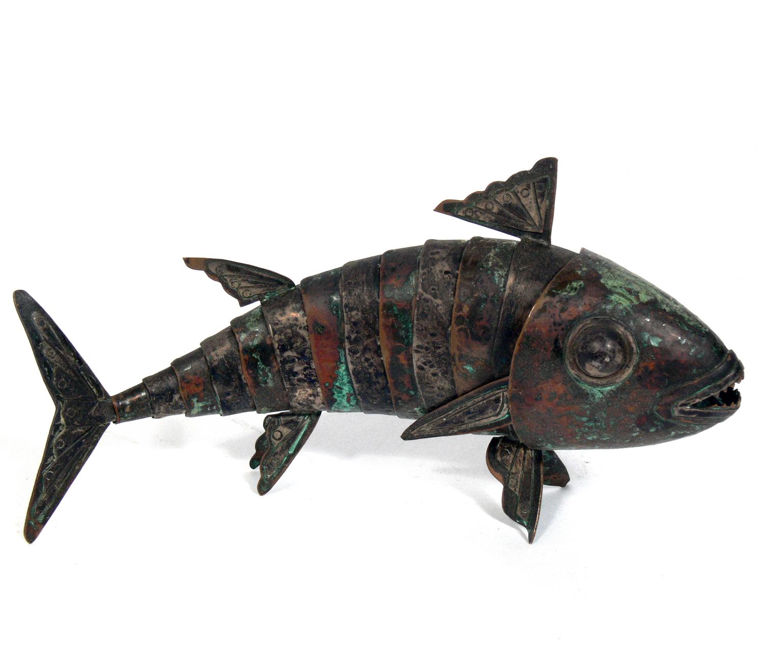 articulated metal fish
