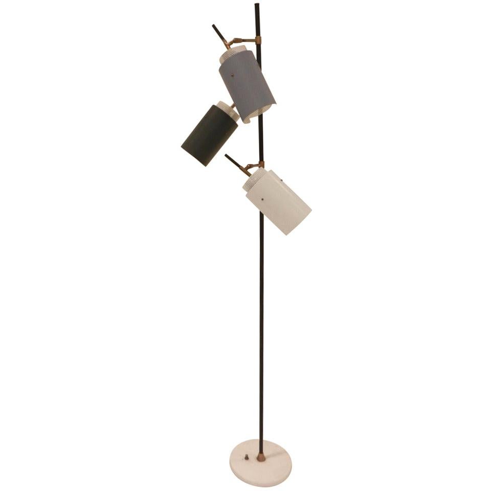 Articulated Floor Lamp Attributed to Stilnovo For Sale