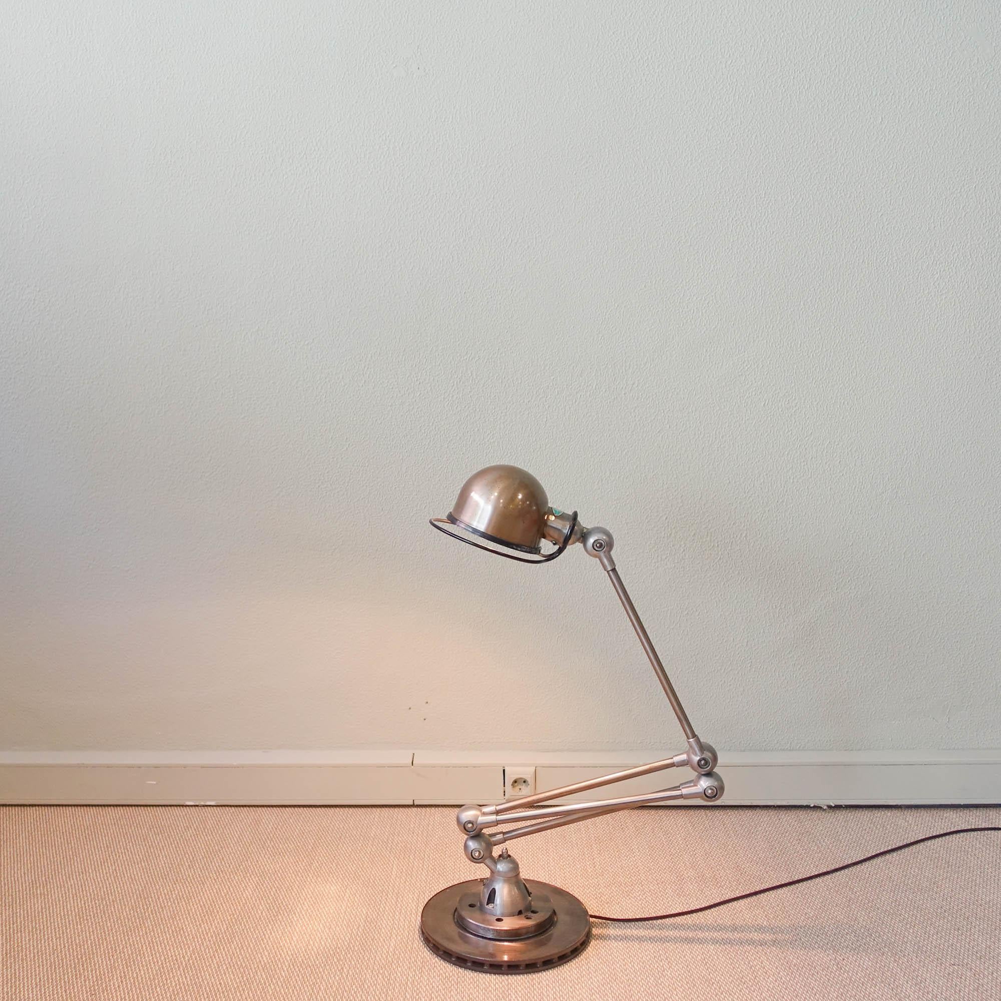 Metal Articulated Floor Lamp by Jean-Louis Domecq for Jieldé, 1950s