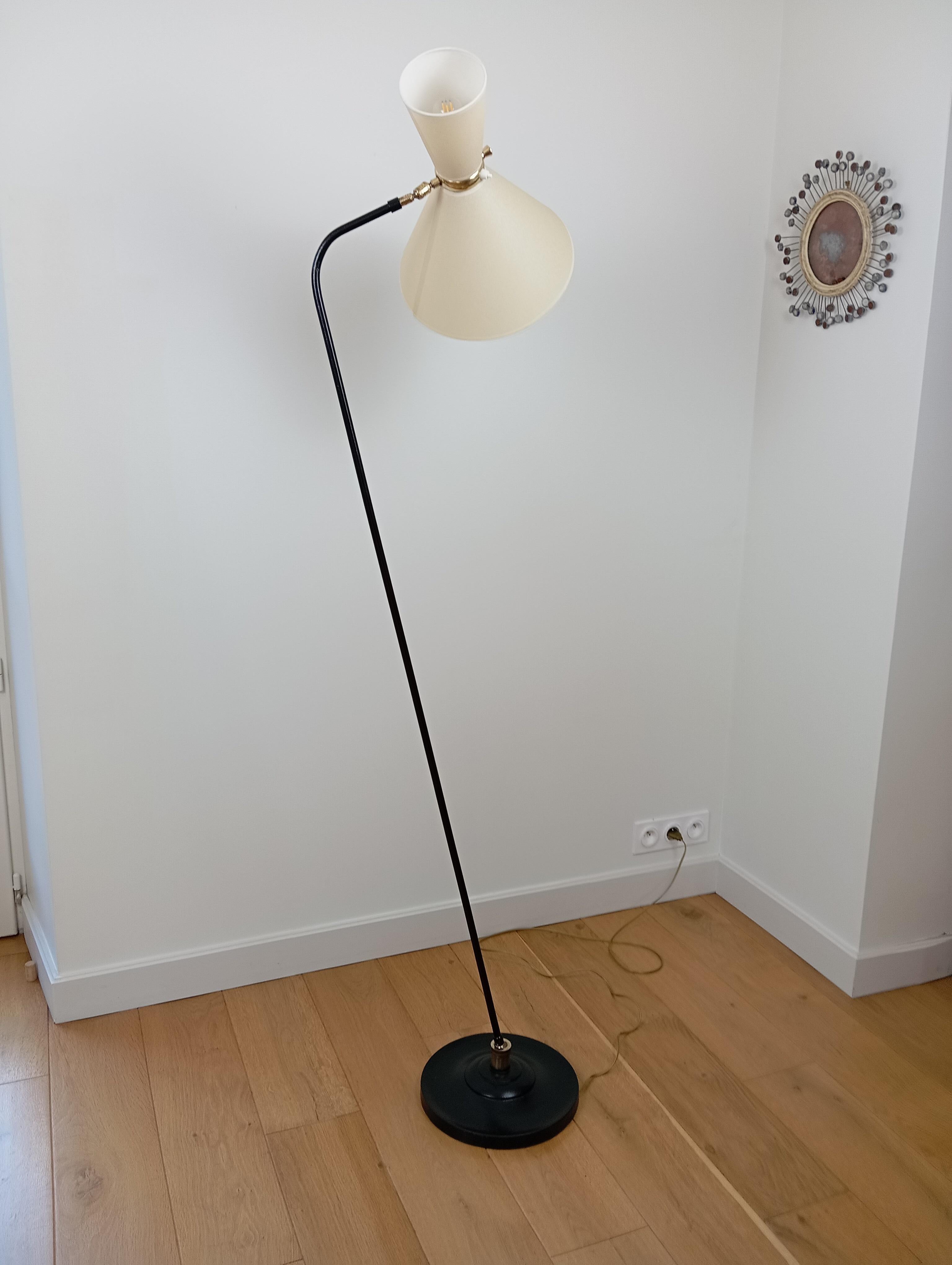 Articulated floor lamp, Maison Monix circa 1950 For Sale 6