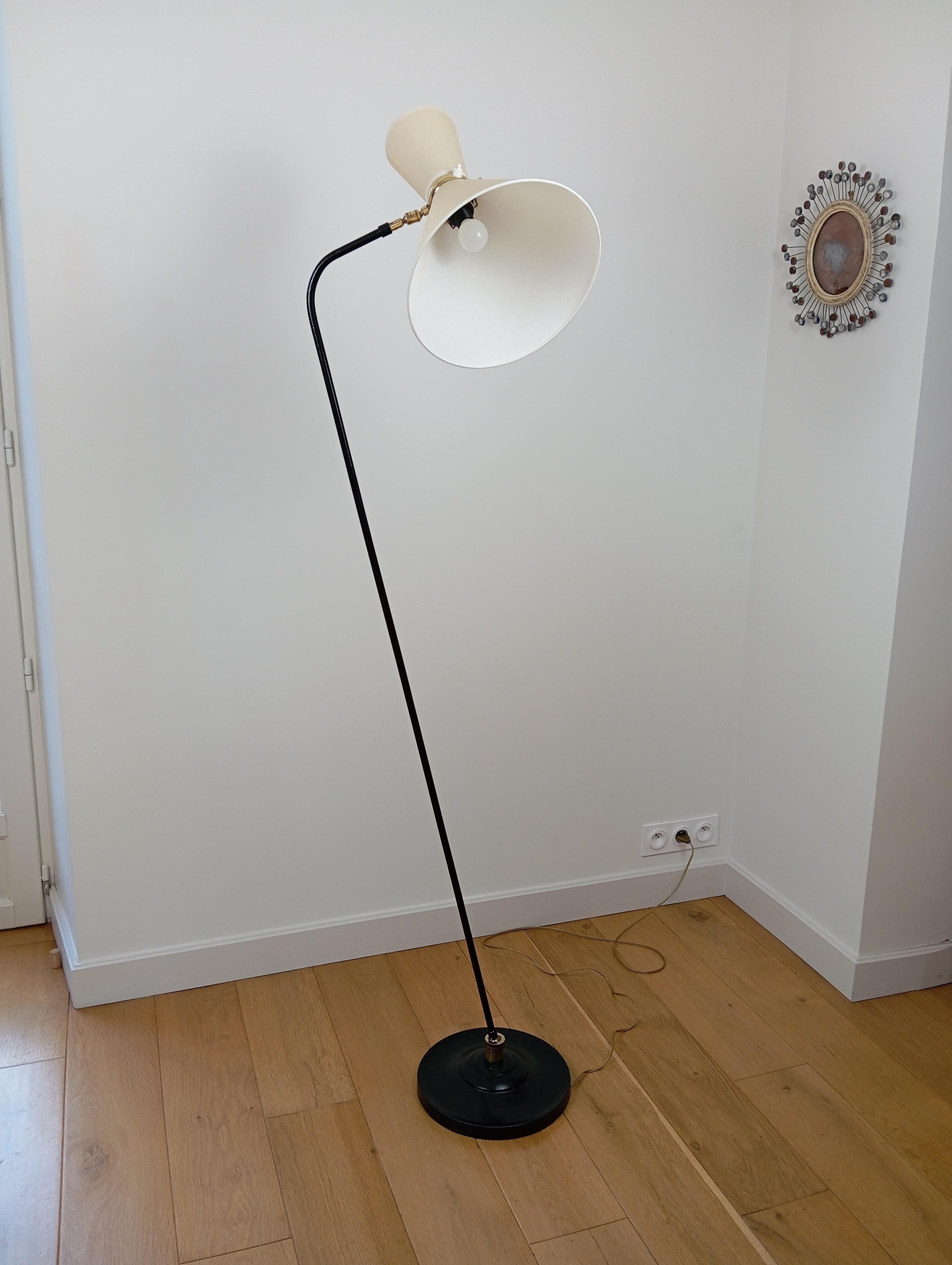 Articulated floor lamp, Maison Monix circa 1950 For Sale 7