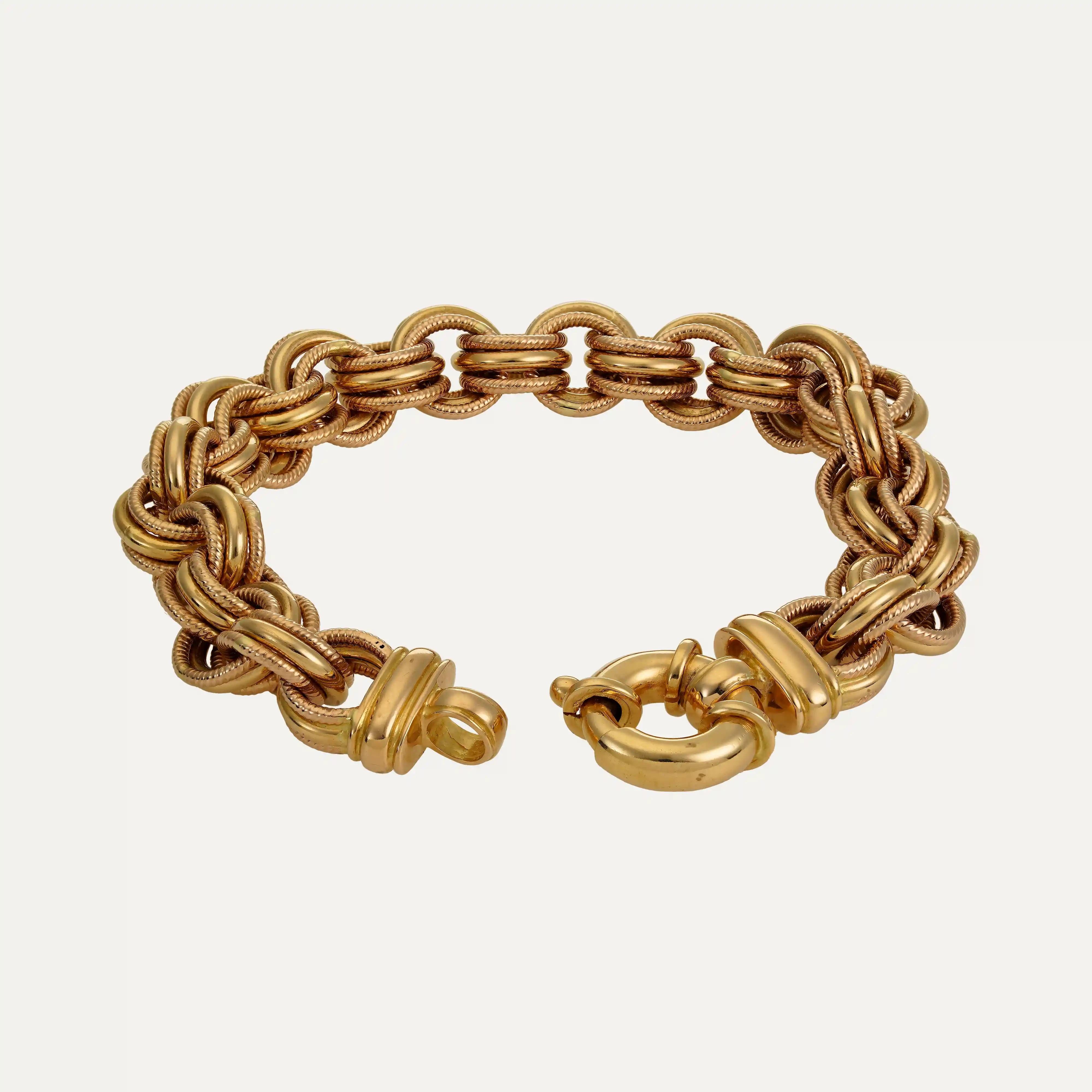Classic Articulated Gold Bracelet In Good Condition For Sale In Lisboa, PT