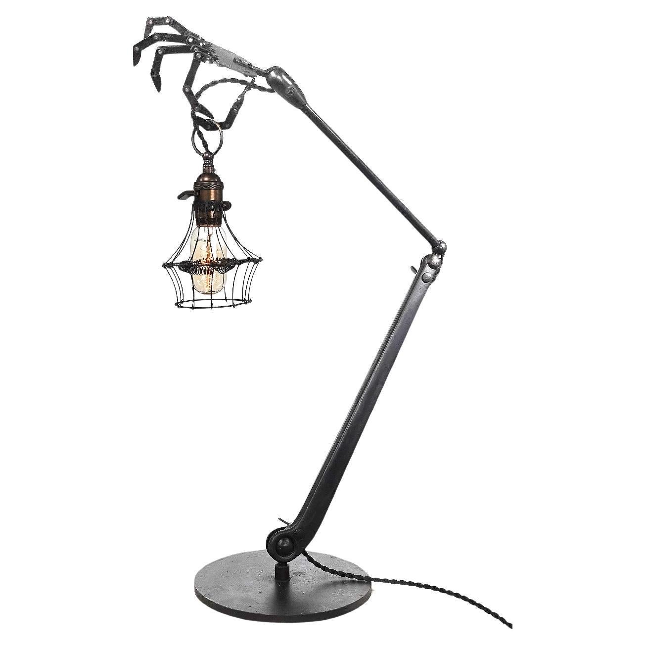 Articulated Hand Table Lamp For Sale