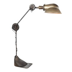 Articulated Hooded Mercury Glass Desk Lamp