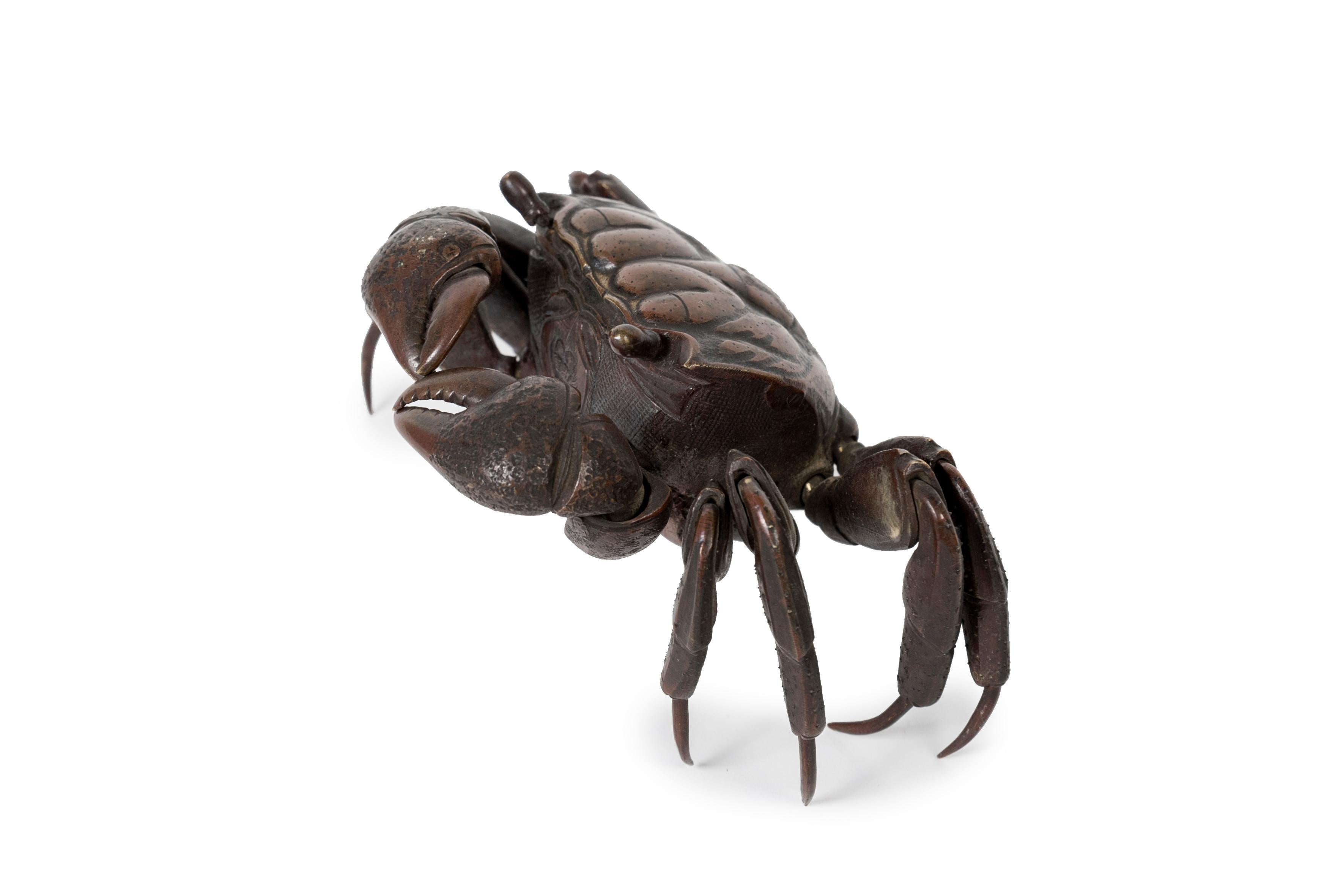 Articulated jizai okimono crab - Japan, Meiji In Good Condition In PARIS, FR
