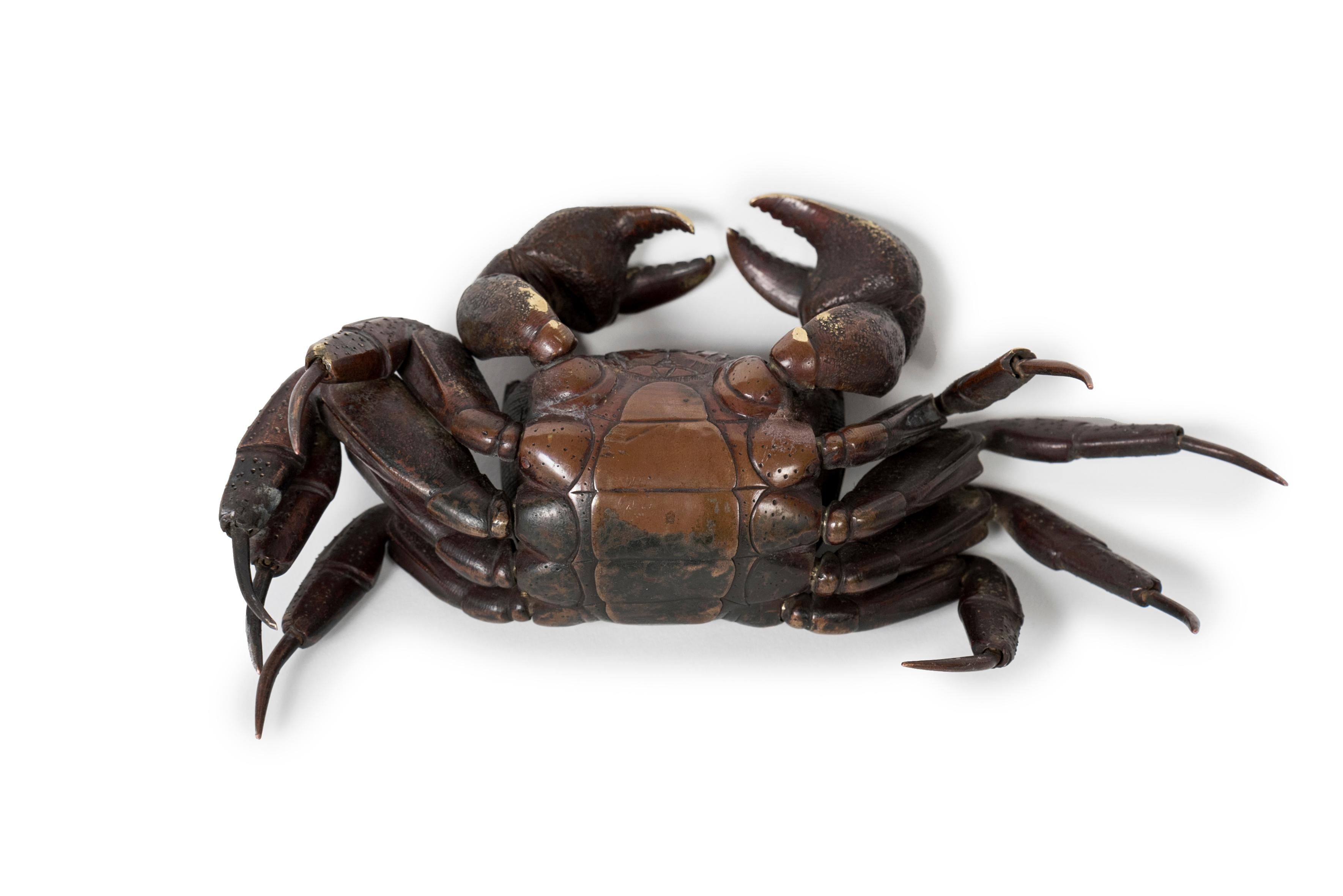 Articulated jizai okimono crab - Japan, Meiji 1