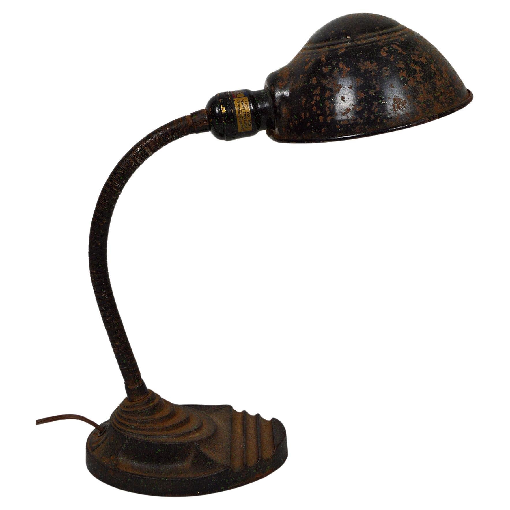 Articulated Lamp stamped Eagle USA, Art Deco, circa 1930 For Sale