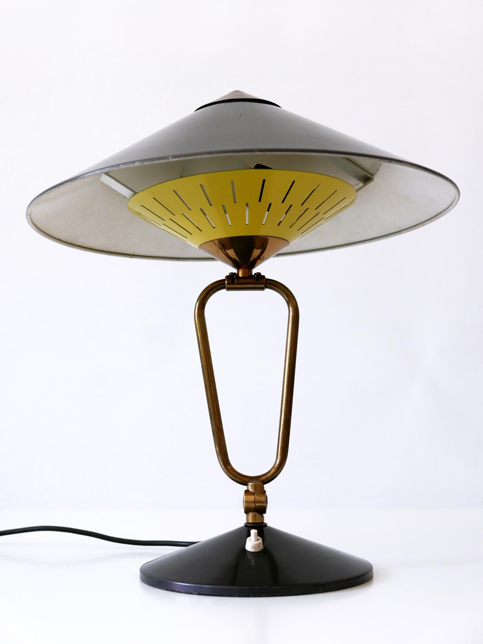German Articulated Large Mid-Century Modern Table Lamp or Wall Sconce 'Witch Hut' 1950s For Sale