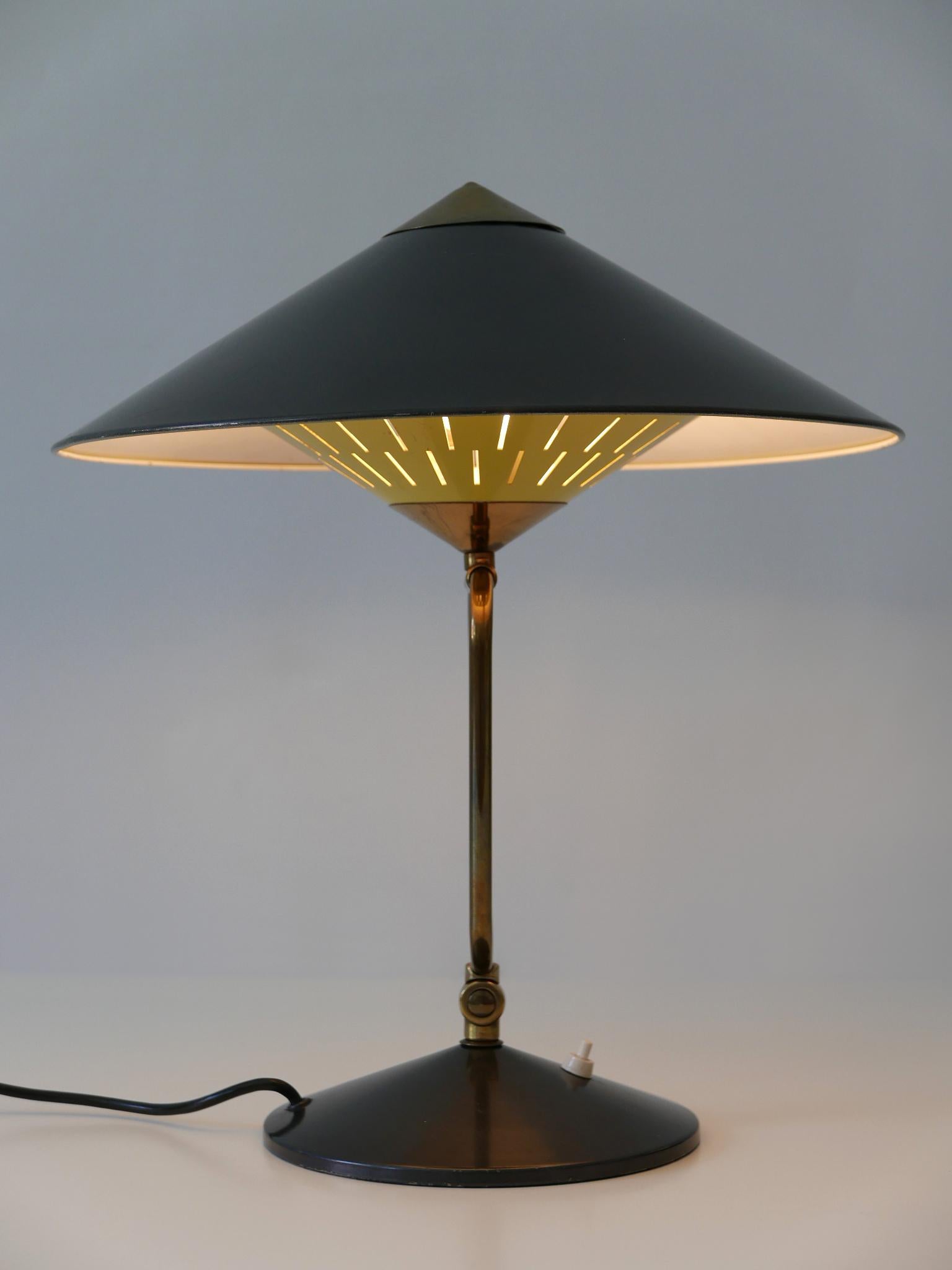 Mid-20th Century Articulated Large Mid-Century Modern Table Lamp or Wall Sconce 'Witch Hut' 1950s For Sale