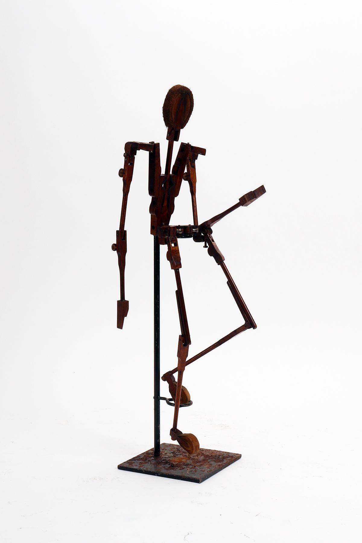 Articulated mannequin made with the percussion hammers of a piano Italy 1940 For Sale 4