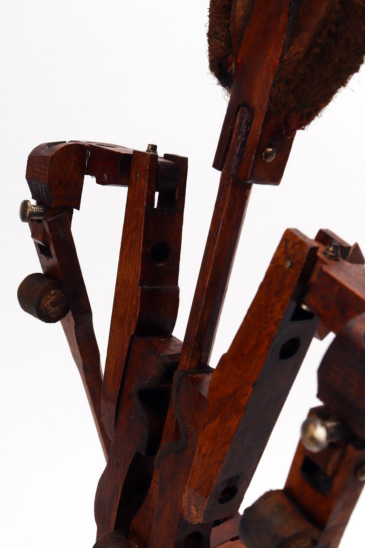 Articulated mannequin made with the percussion hammers of a piano Italy 1940 For Sale 7