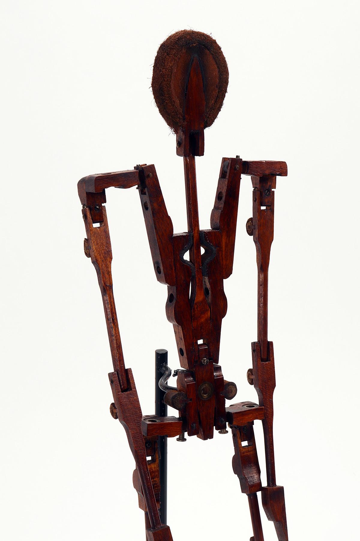Articulated mannequin made with the percussion hammers of a piano Italy 1940 For Sale 8