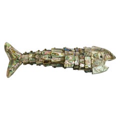 Articulated Mexican Abalone and Brass Bottle Opener by Los Castillo