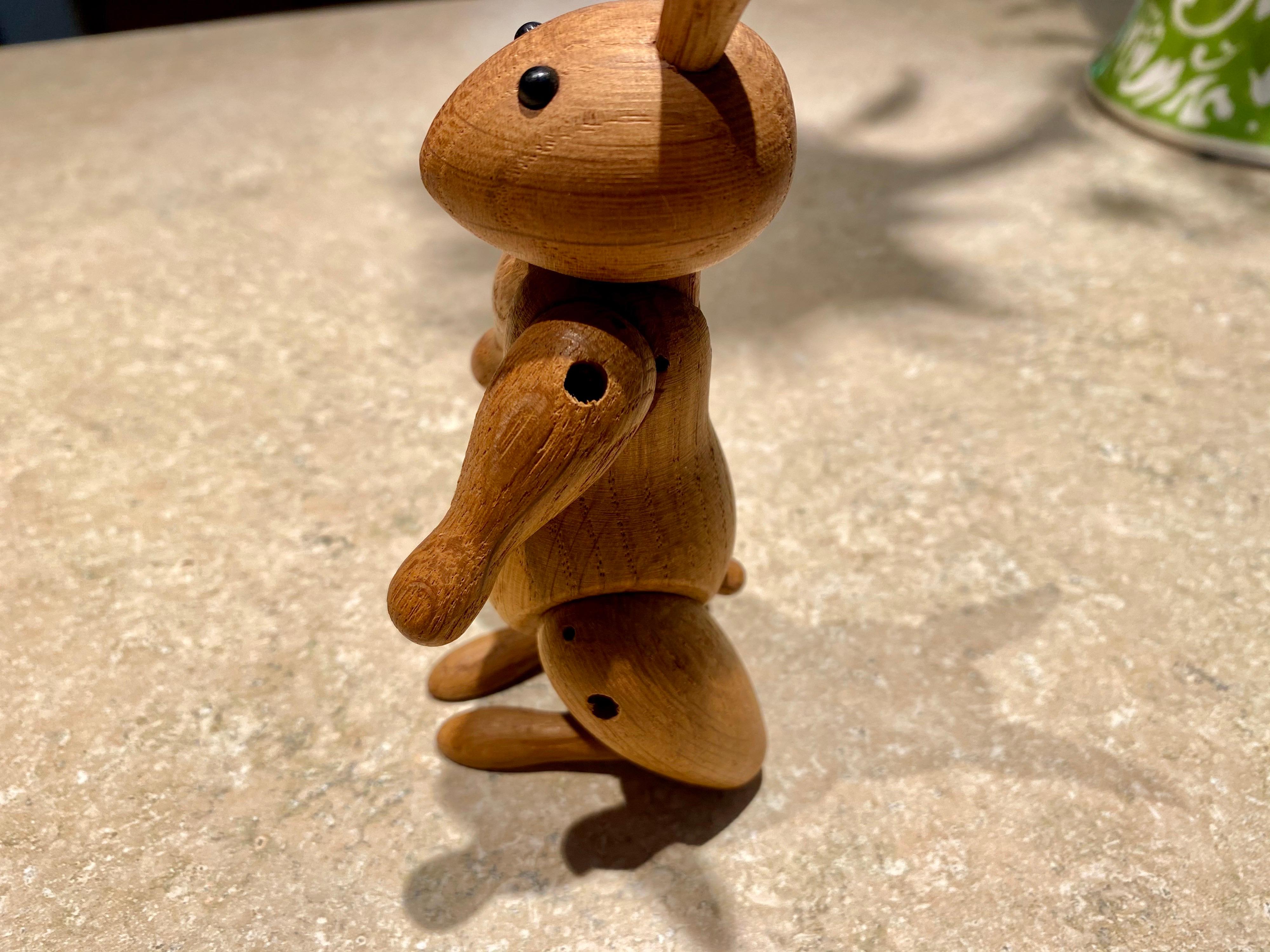 wooden articulated hare