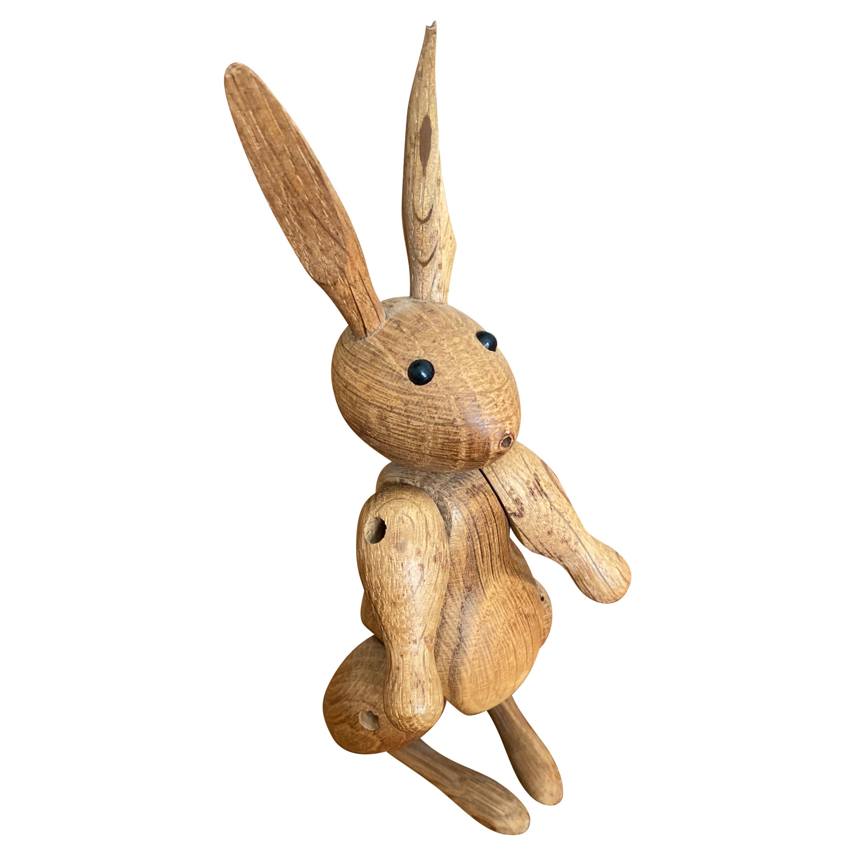 Articulated Mid-Century Danish Wooden Rabbit by Kay Bojesen