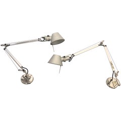 Articulated Multidirectional Pair of Tolomeo Wall-Mounted Lamps by Artemide