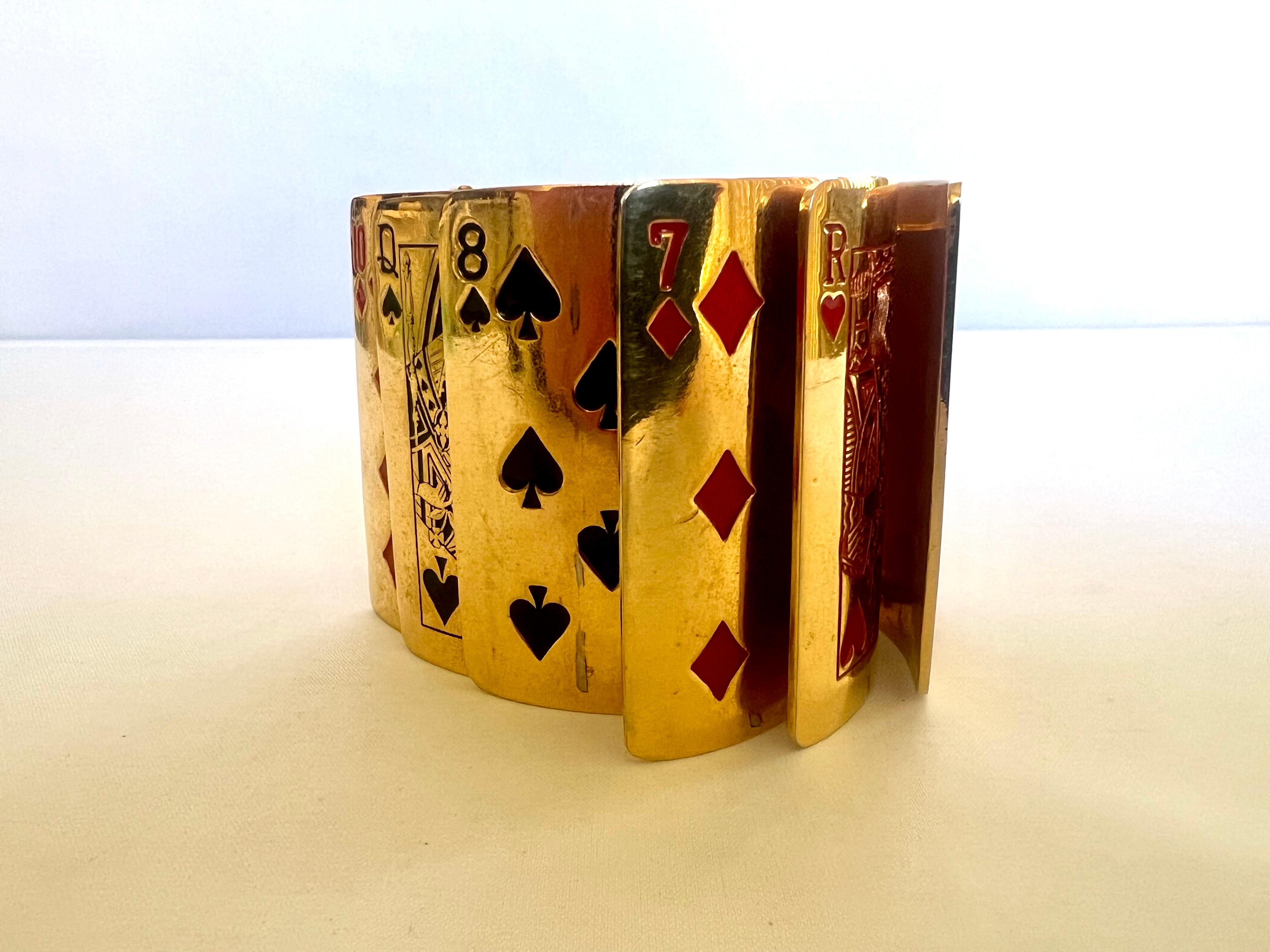 Women's Articulated Playing Card Bracelet by Isabel Canovas For Sale