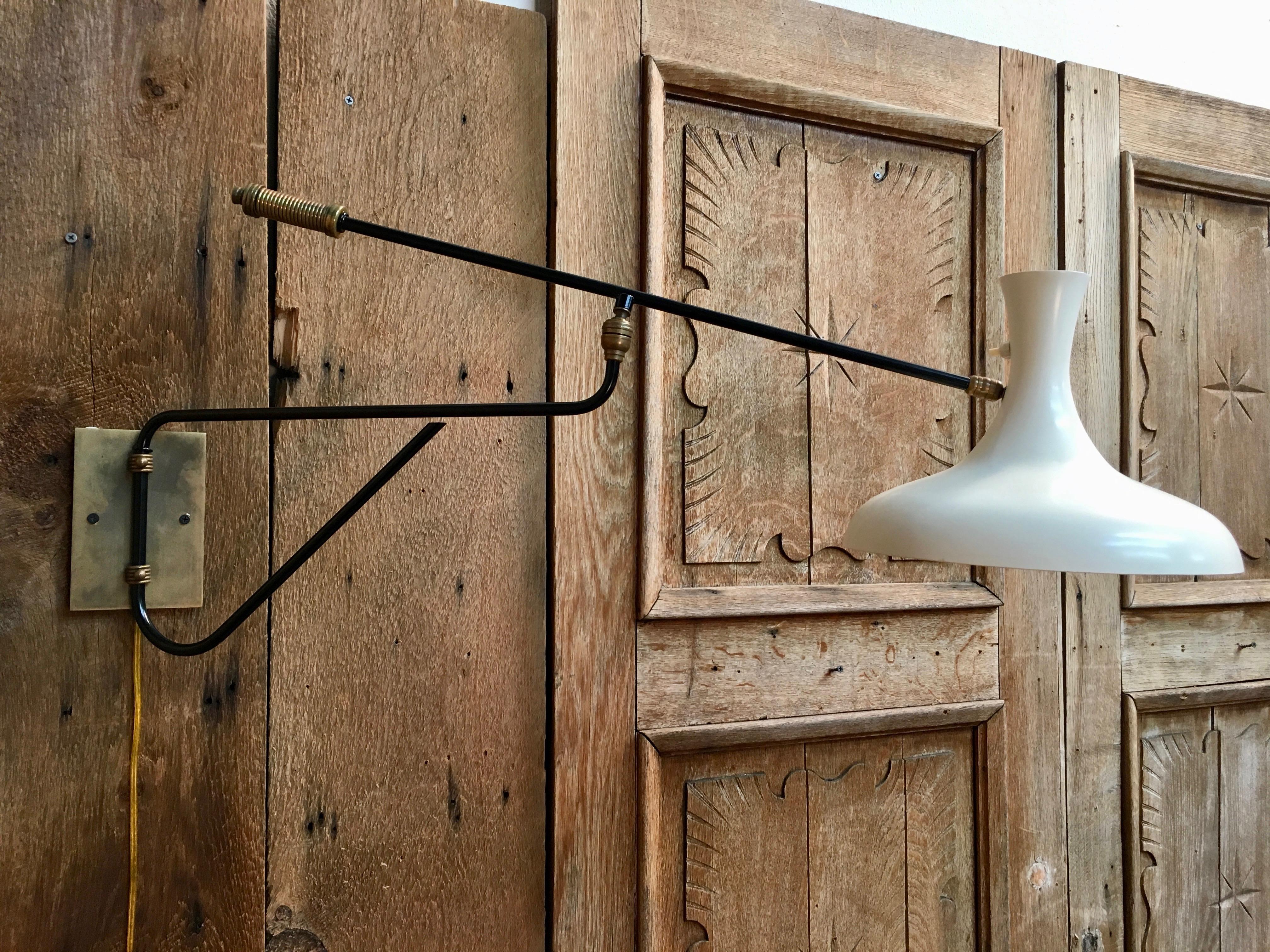 Metal Articulated Sconce by Lunel