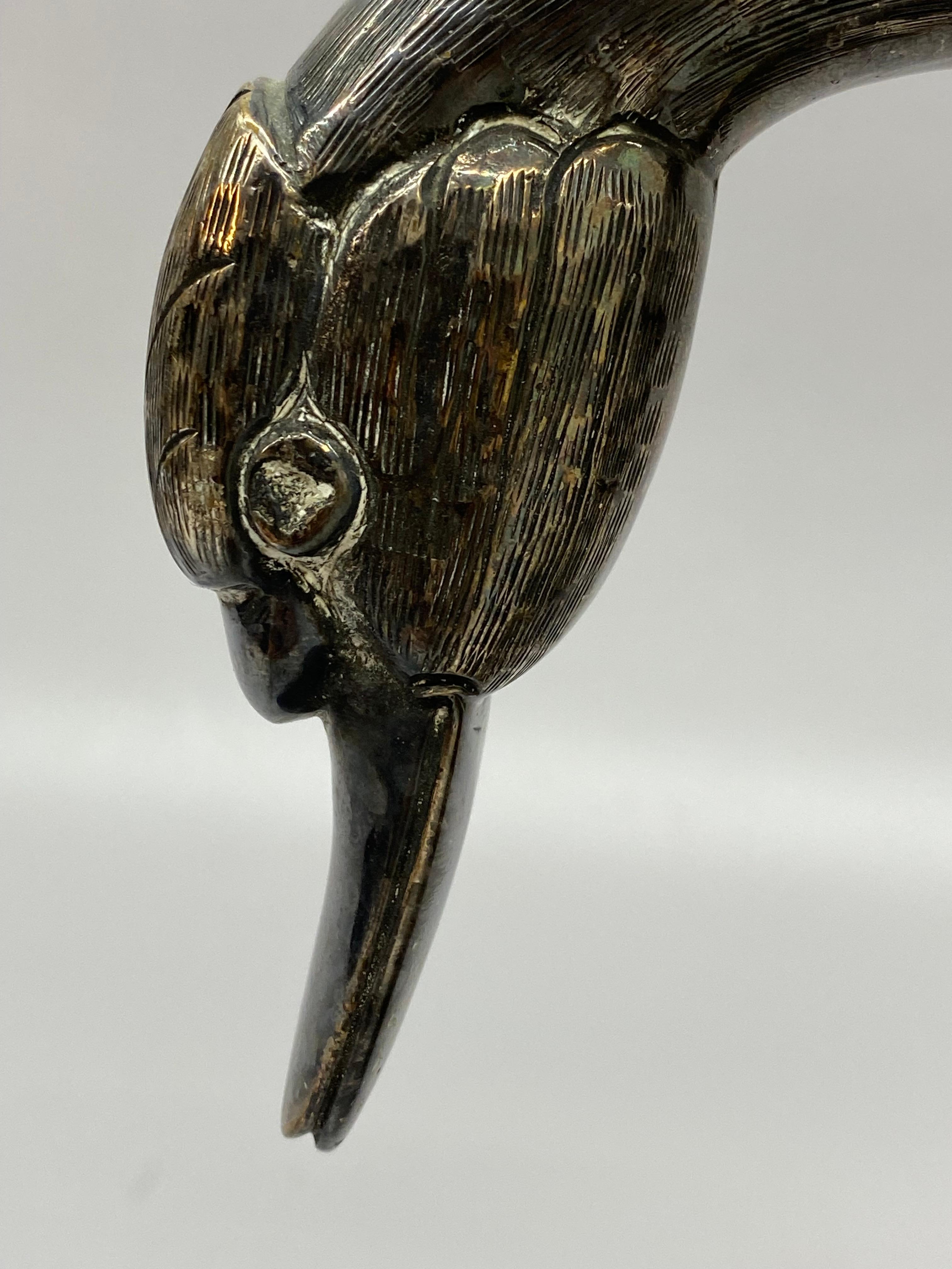 Centro de mesa articulado de cisne de plata y latón Chapado en plata en venta