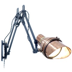 Antique Articulated Swing Arm Spot Light