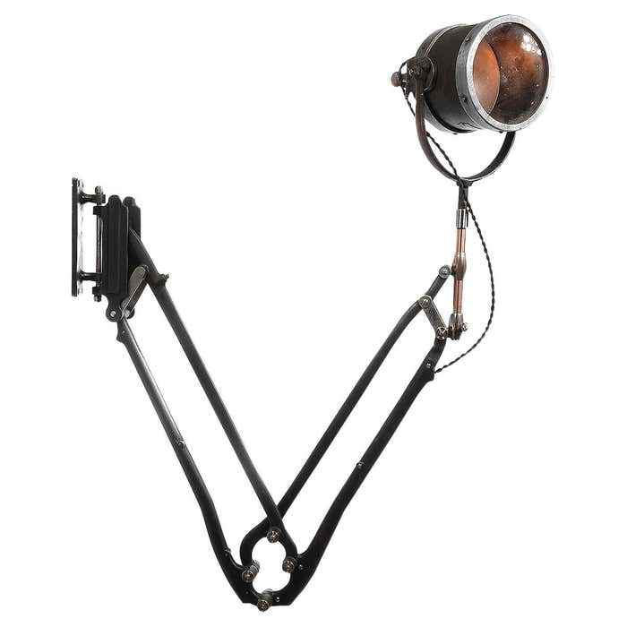 Articulated Swing Arm Spot Light For Sale at 1stDibs