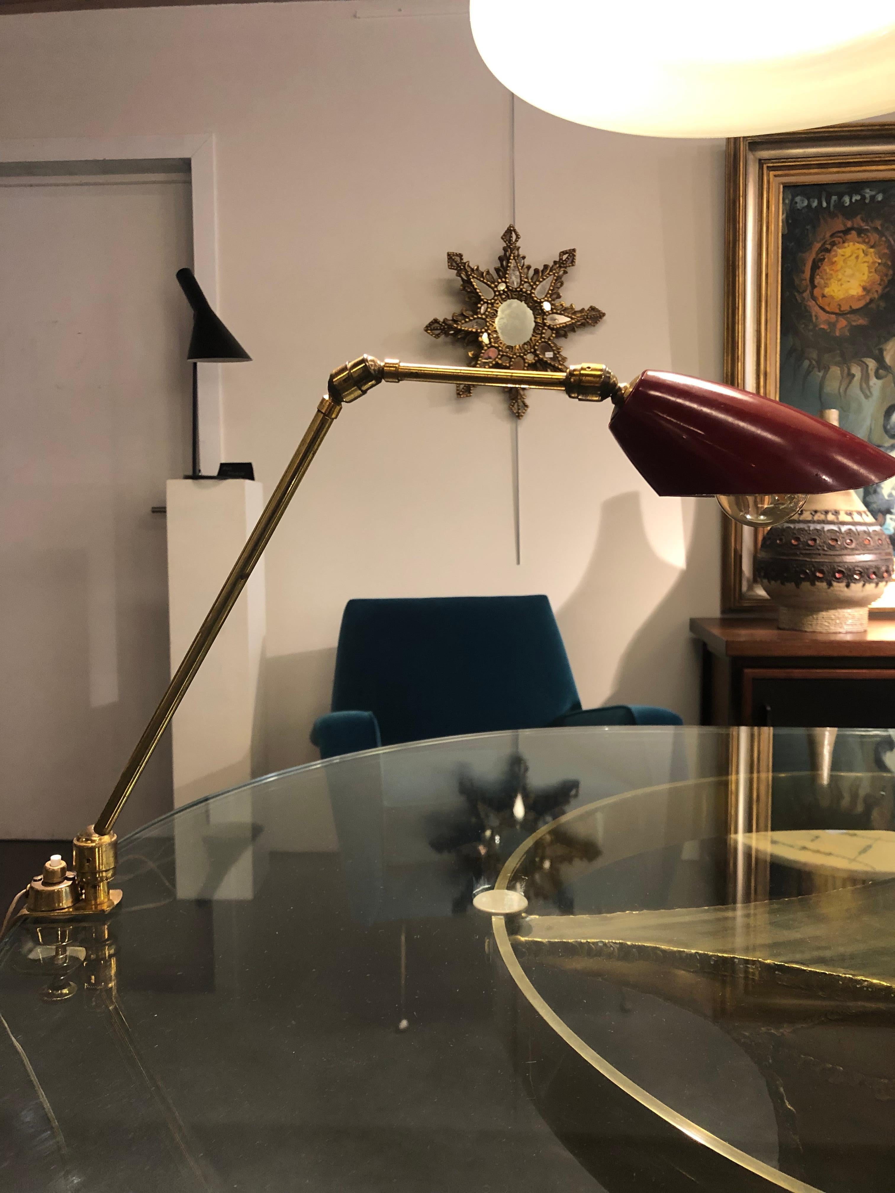 Mid modern century Articulated Table Italian Light   1