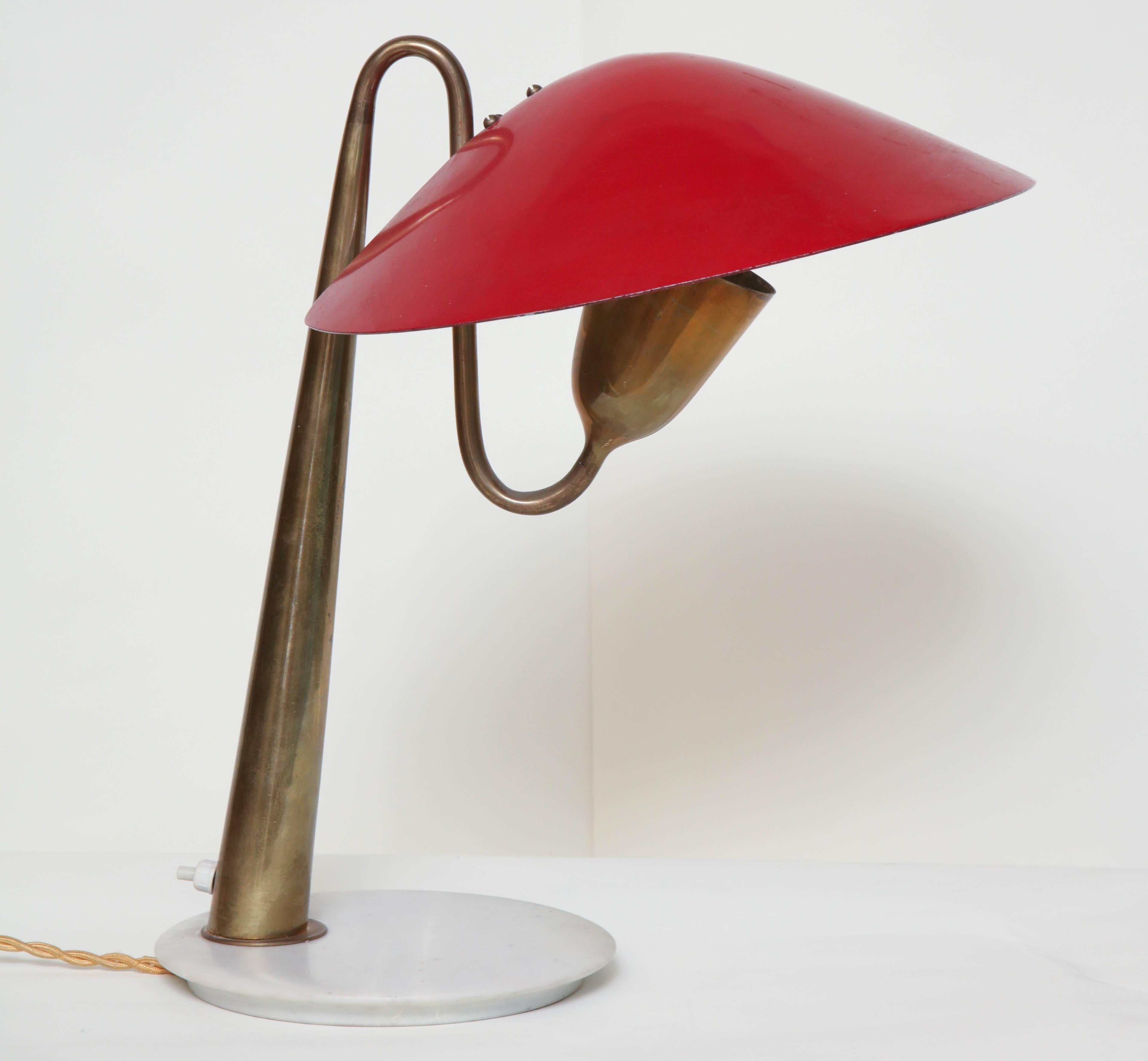 Mid-20th Century Table Lamp Articulated Mid-Century Modern Italy 1950s