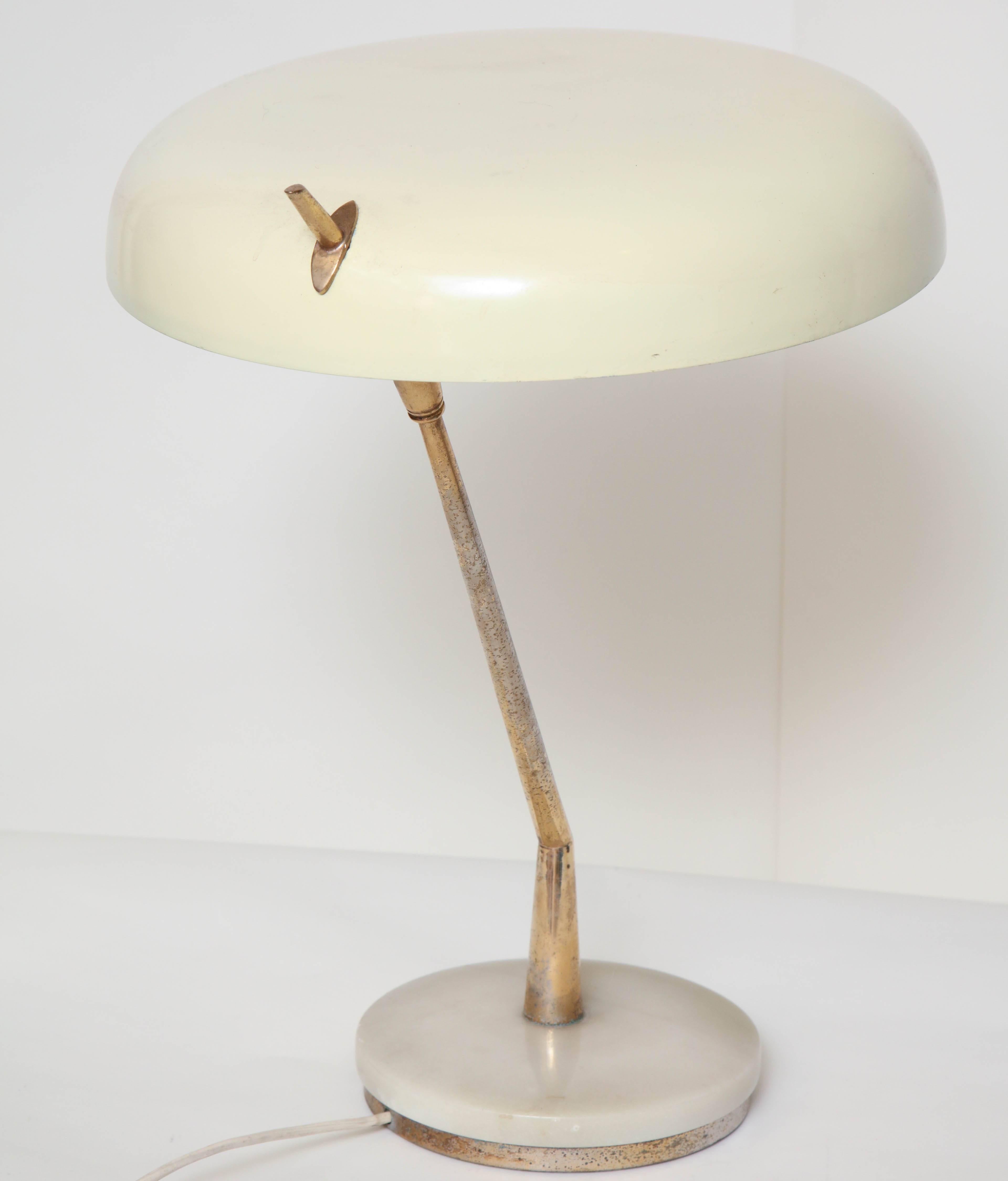 Metal Articulated Table Lamp Attributed to Arredoluce Italian Mid-Century Modern, 1950