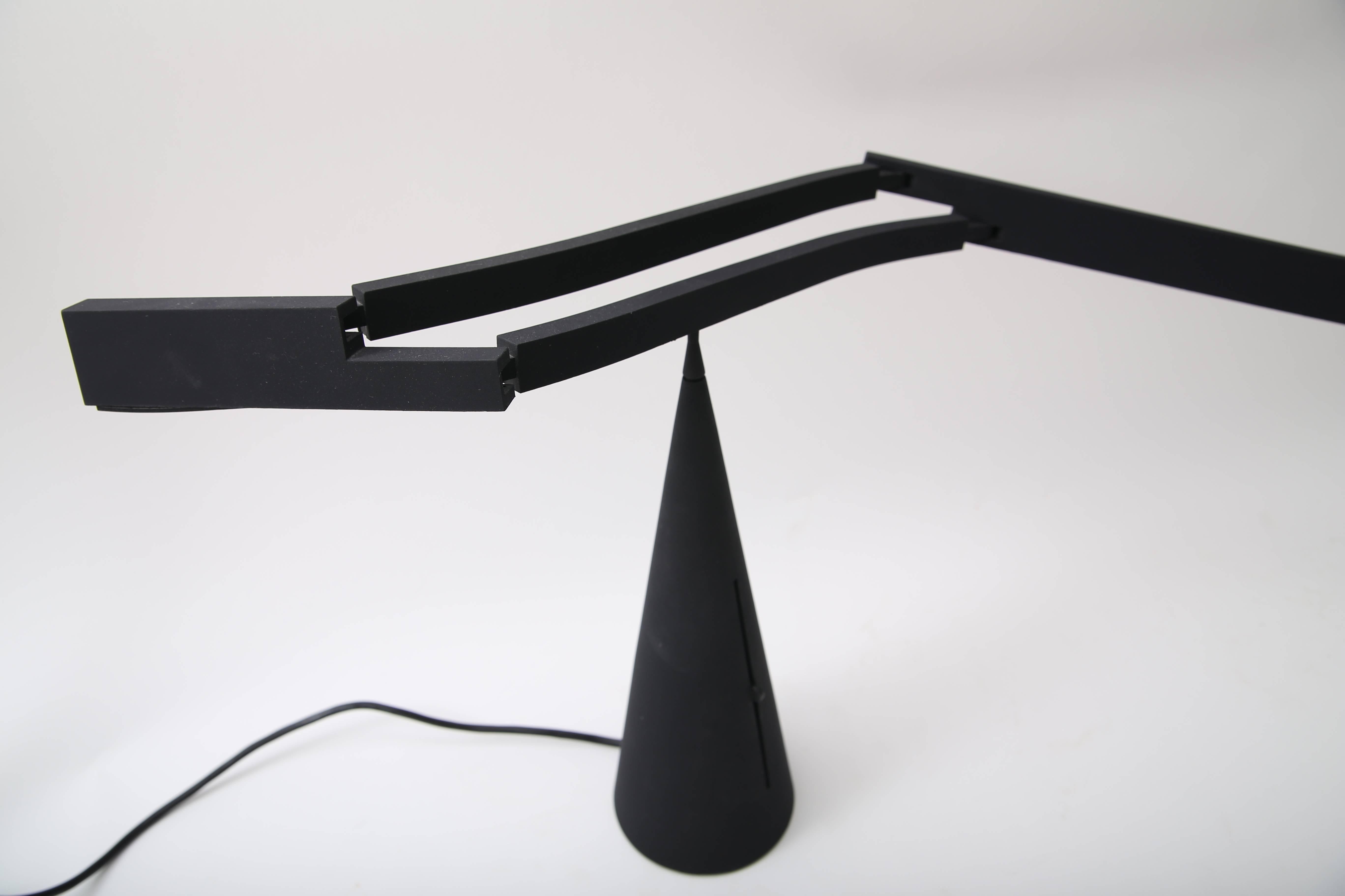 Italian Articulated Table Lamp in Black 