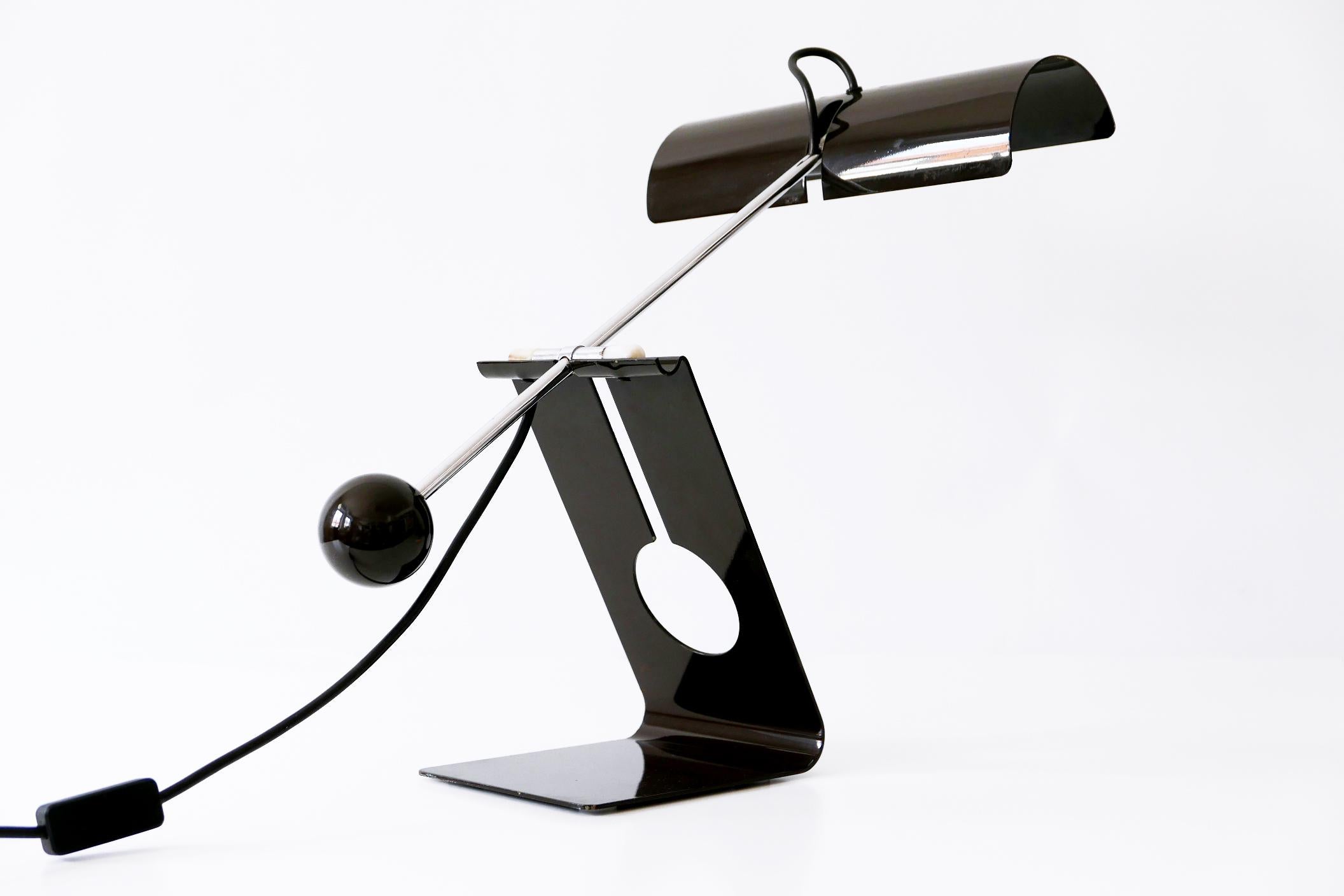 Articulated Table Lamp Picchio by Mauro Martini for Fratelli Martini 1970s Italy For Sale 4